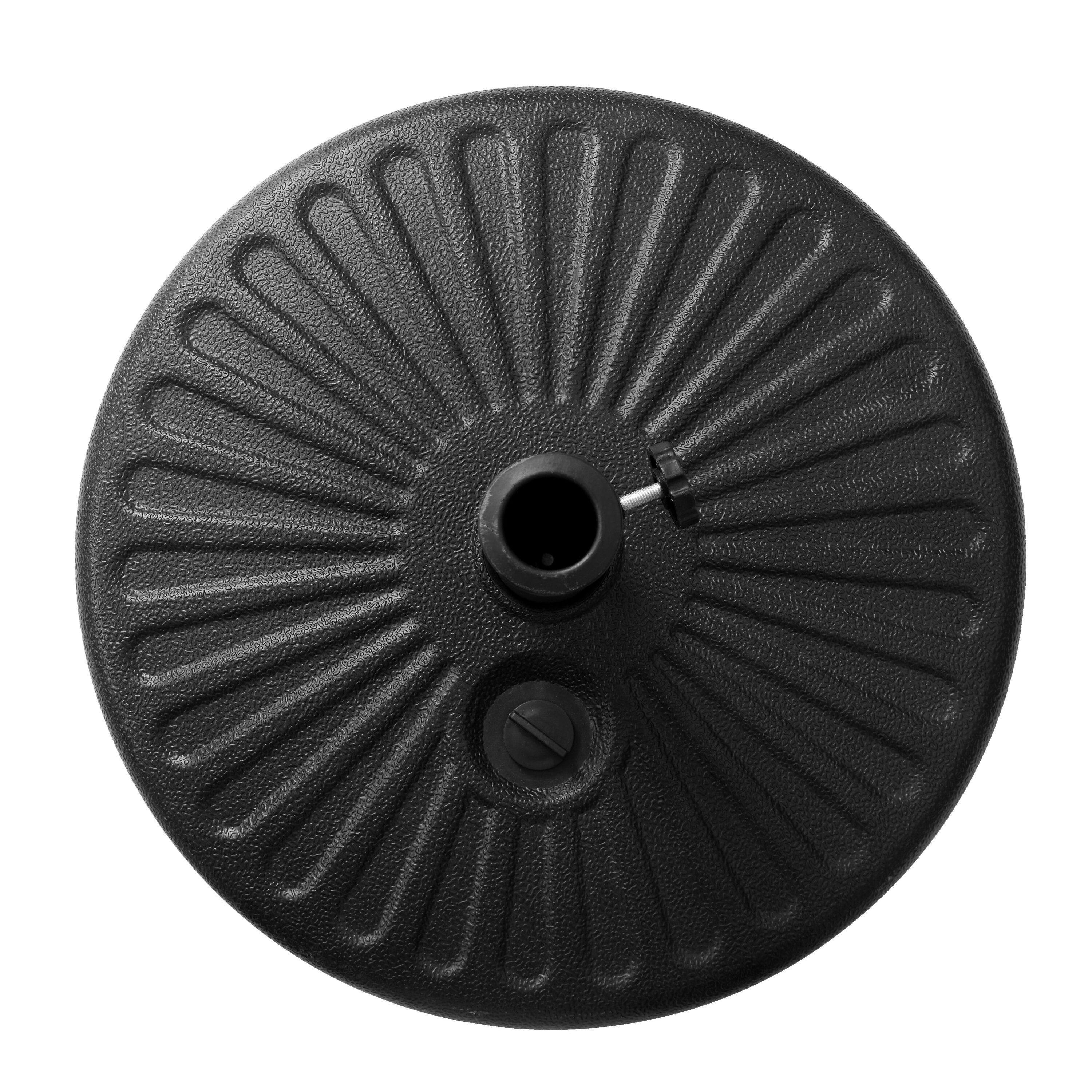 Plastic Patio Umbrella Base in Black