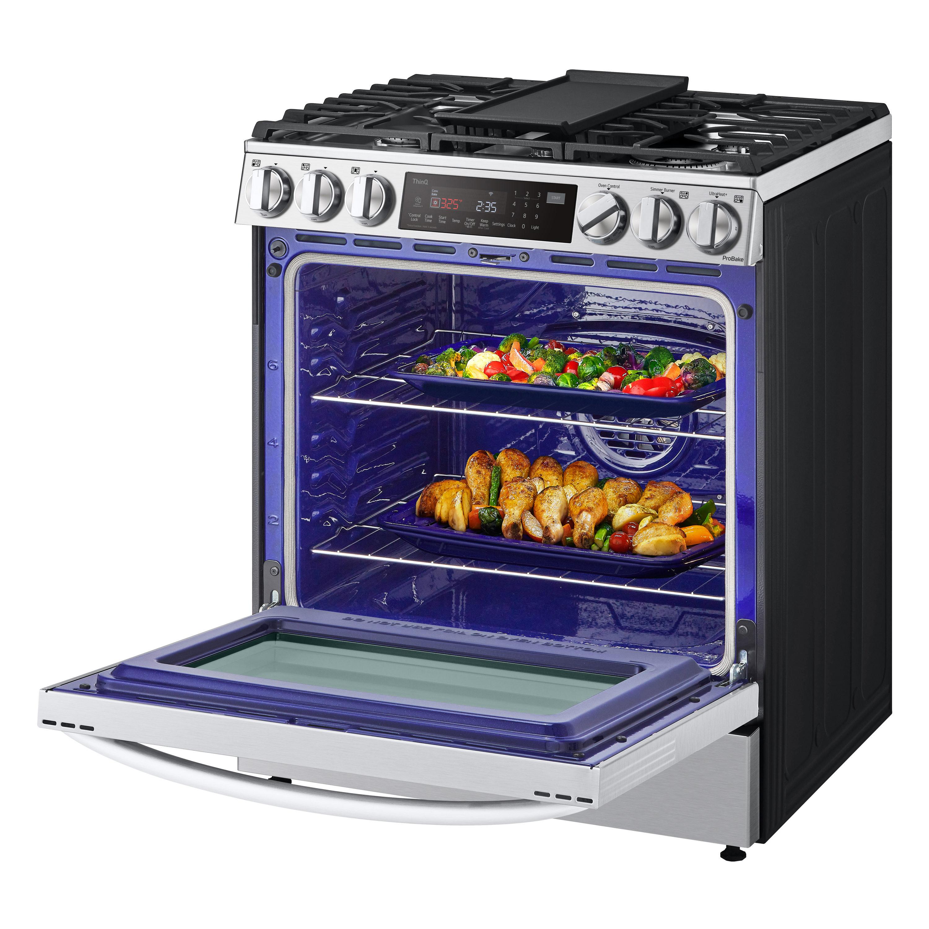 6.3 cu. ft. Smart wi-fi Enabled ProBake Convection InstaView Dual Fuel Slide-In Range with Air Fry, 30" Cabinet