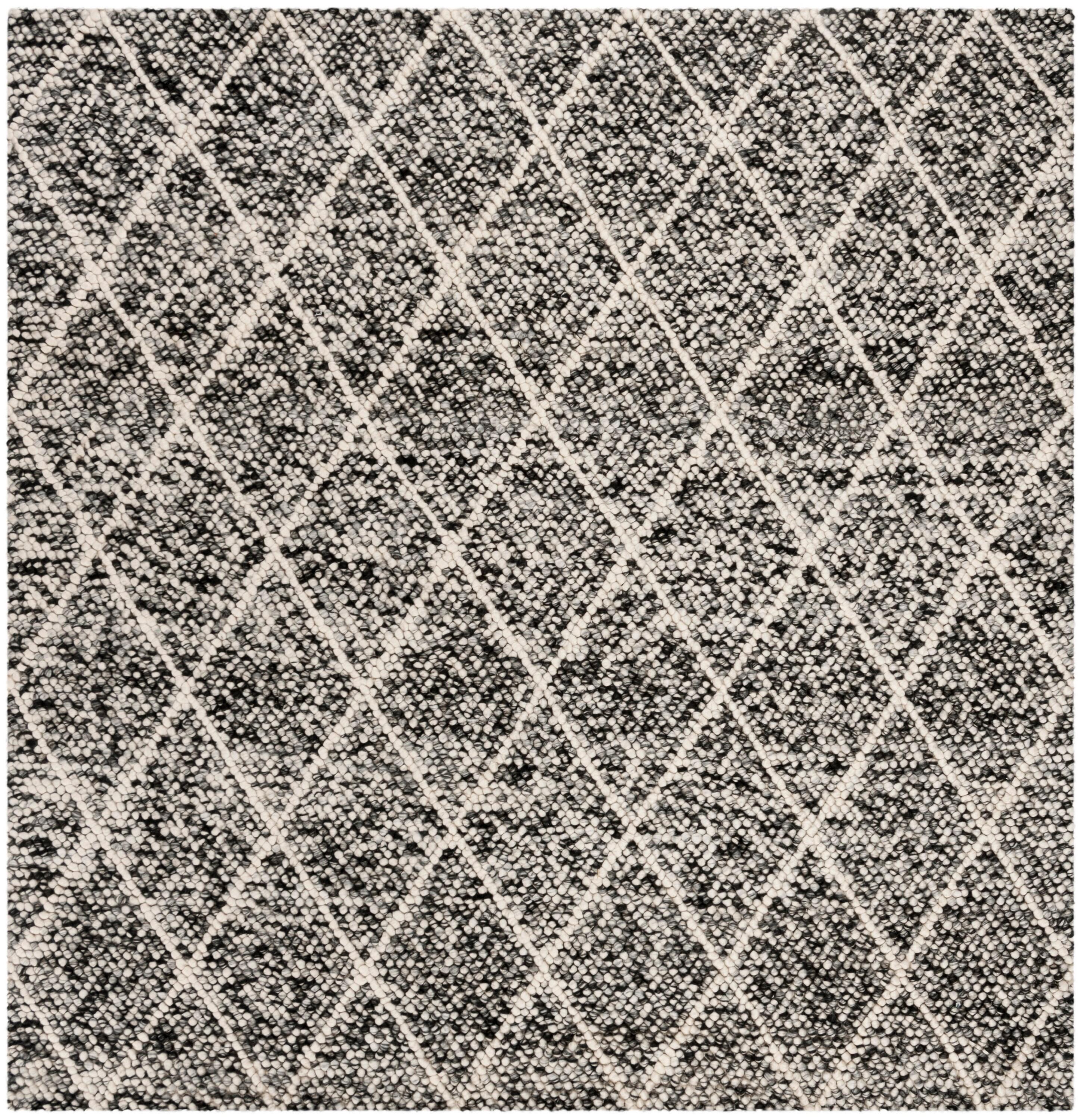 Natura NAT712 Hand Woven Indoor Area Rug - Ivory/Black - 6'x6' - Safavieh.