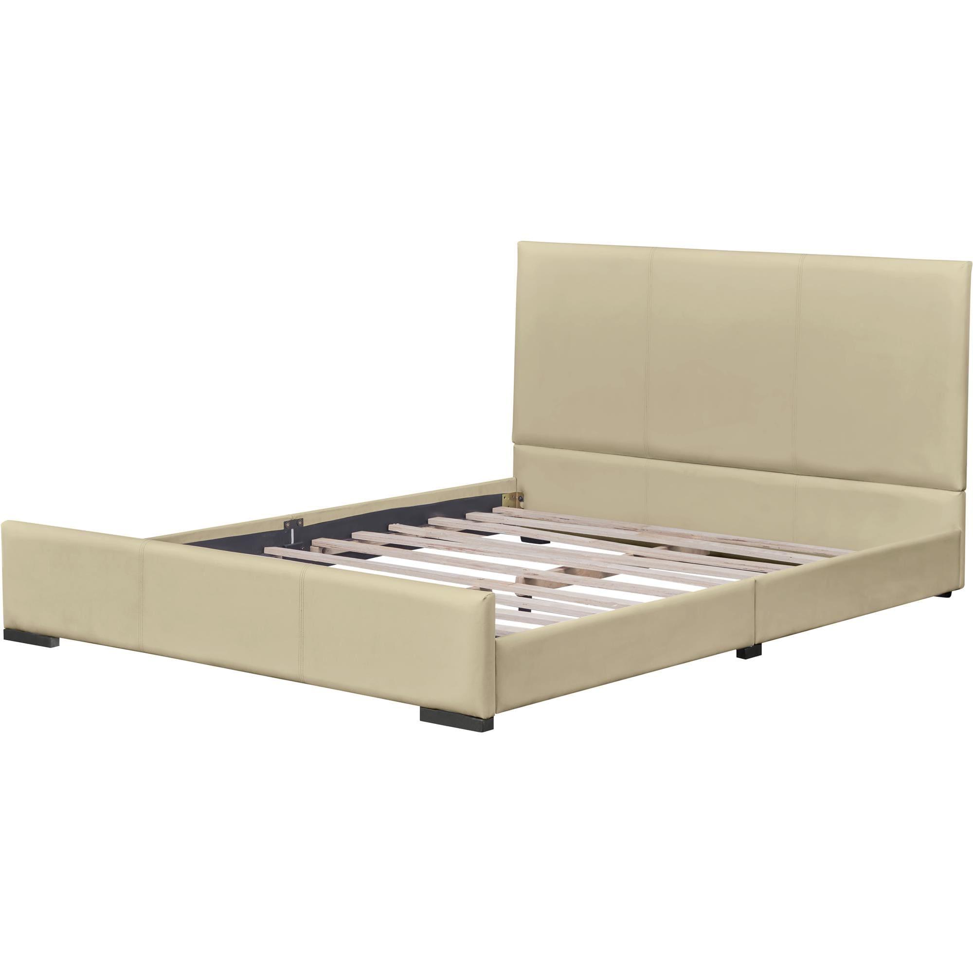 Camden Isle Hindes Platform Bed | Upholstered | Low Profile | King, Beige