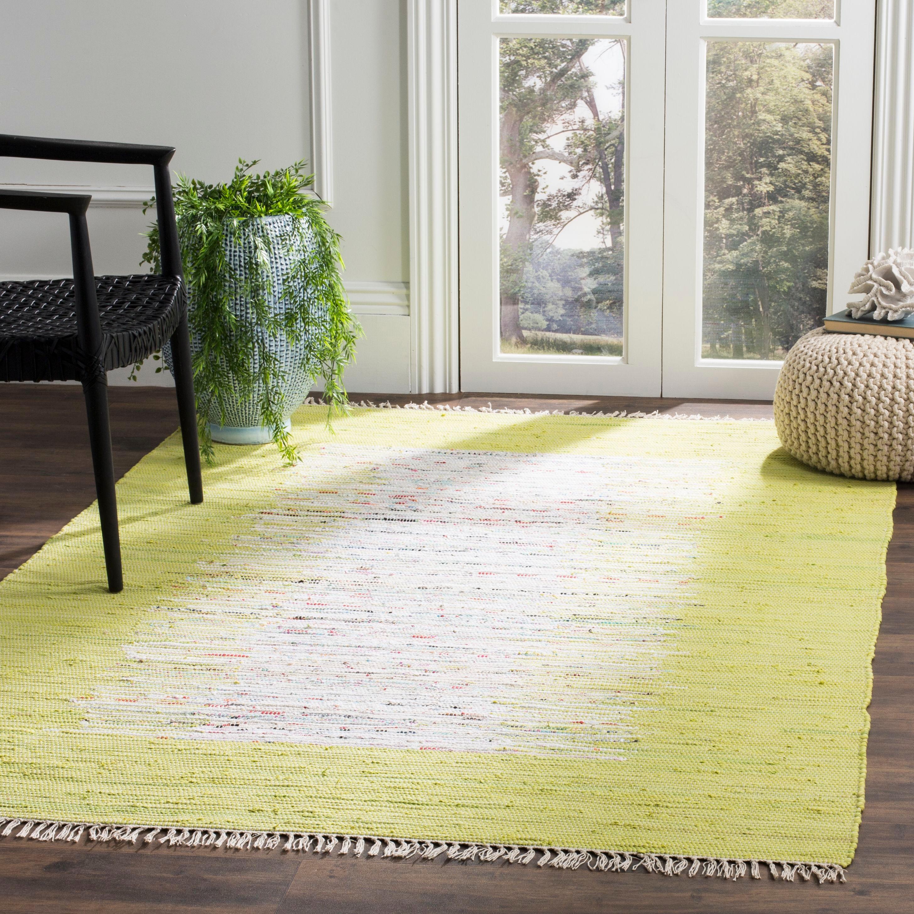 Montauk MTK711 Hand Woven Area Rug - Ivory/Citron - 8'x10' - Safavieh.
