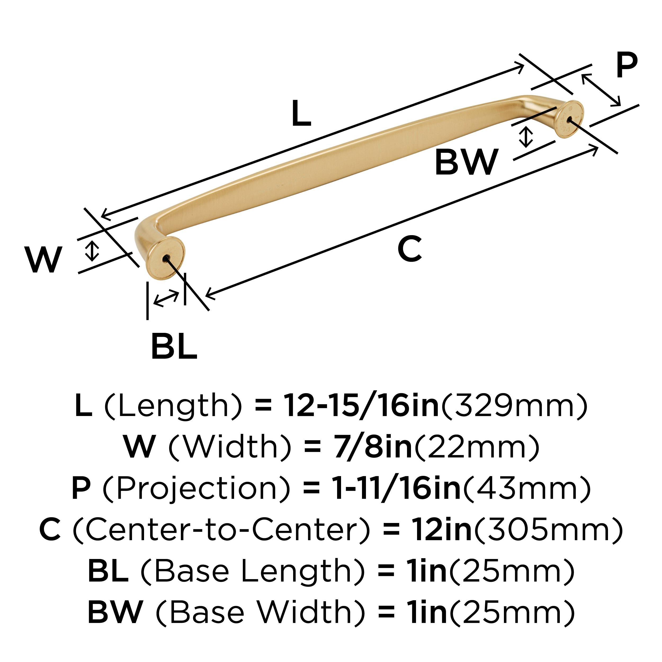 Amerock Kane 12 inch (305mm) Center-to-Center Champagne Bronze Appliance Pull