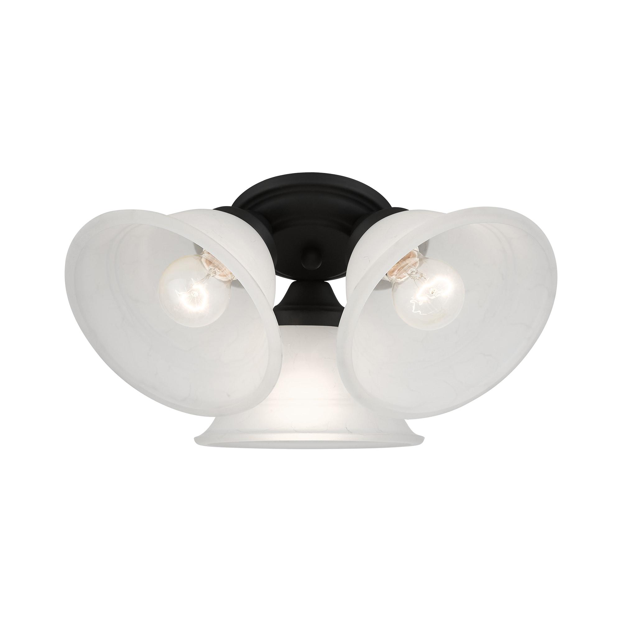 Livex Lighting Wynnewood 3 - Light Flush Mount in  Black