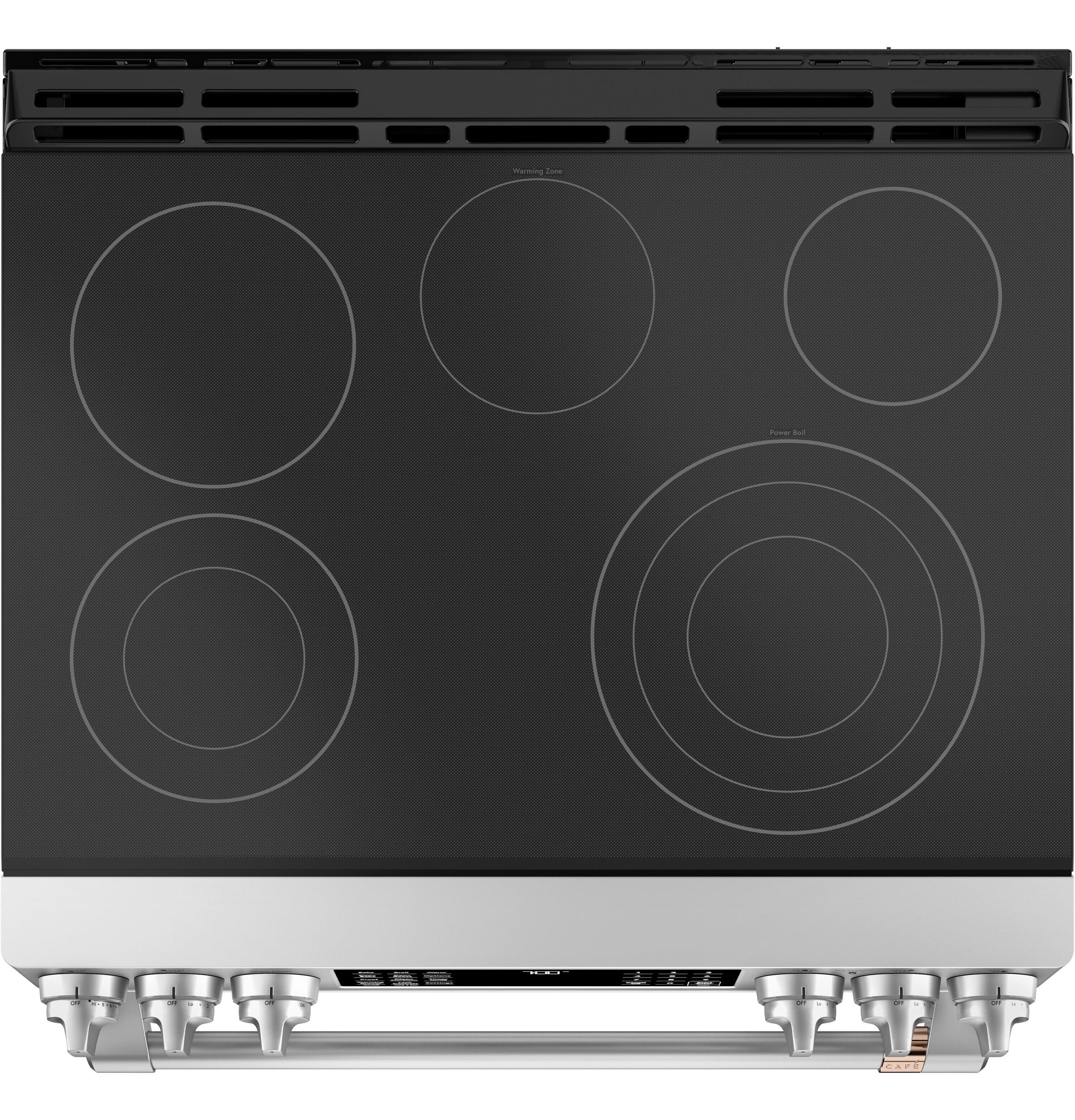 Café Café Kitchen Suite 30" 5.7 cu. ft. Smart Slide-in Electric Range with Convection Oven CES700P2MS1
