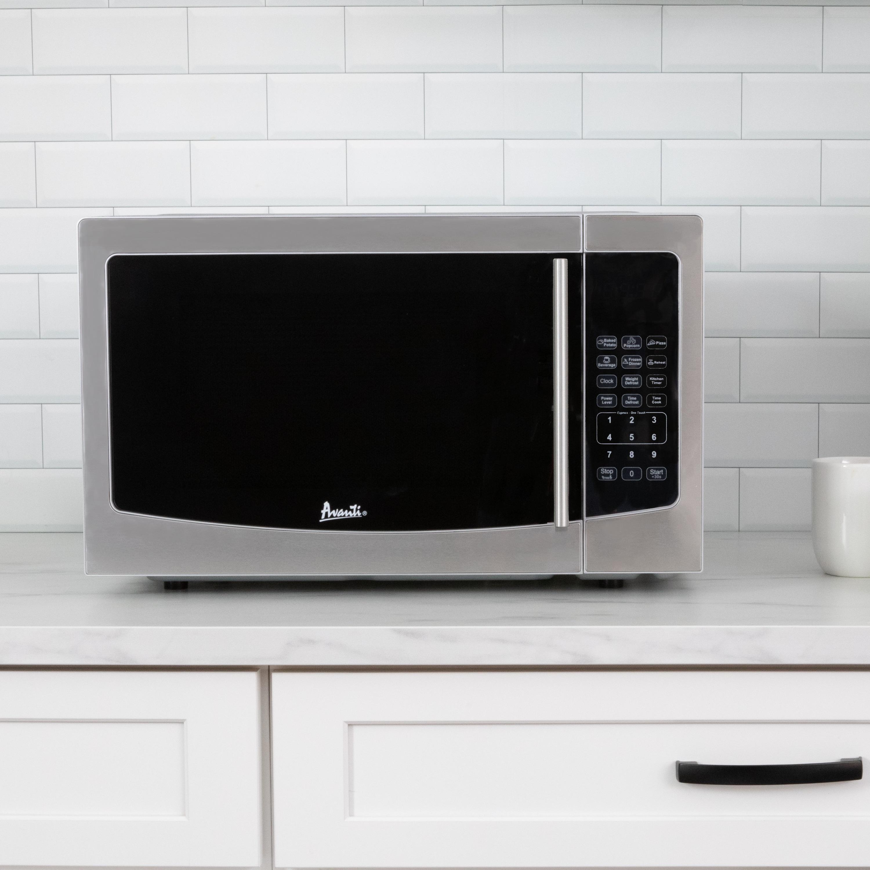 Avanti 1.1 cu. ft. Stainless Steel Microwave Oven, 1,000 W, Mirror-Finish