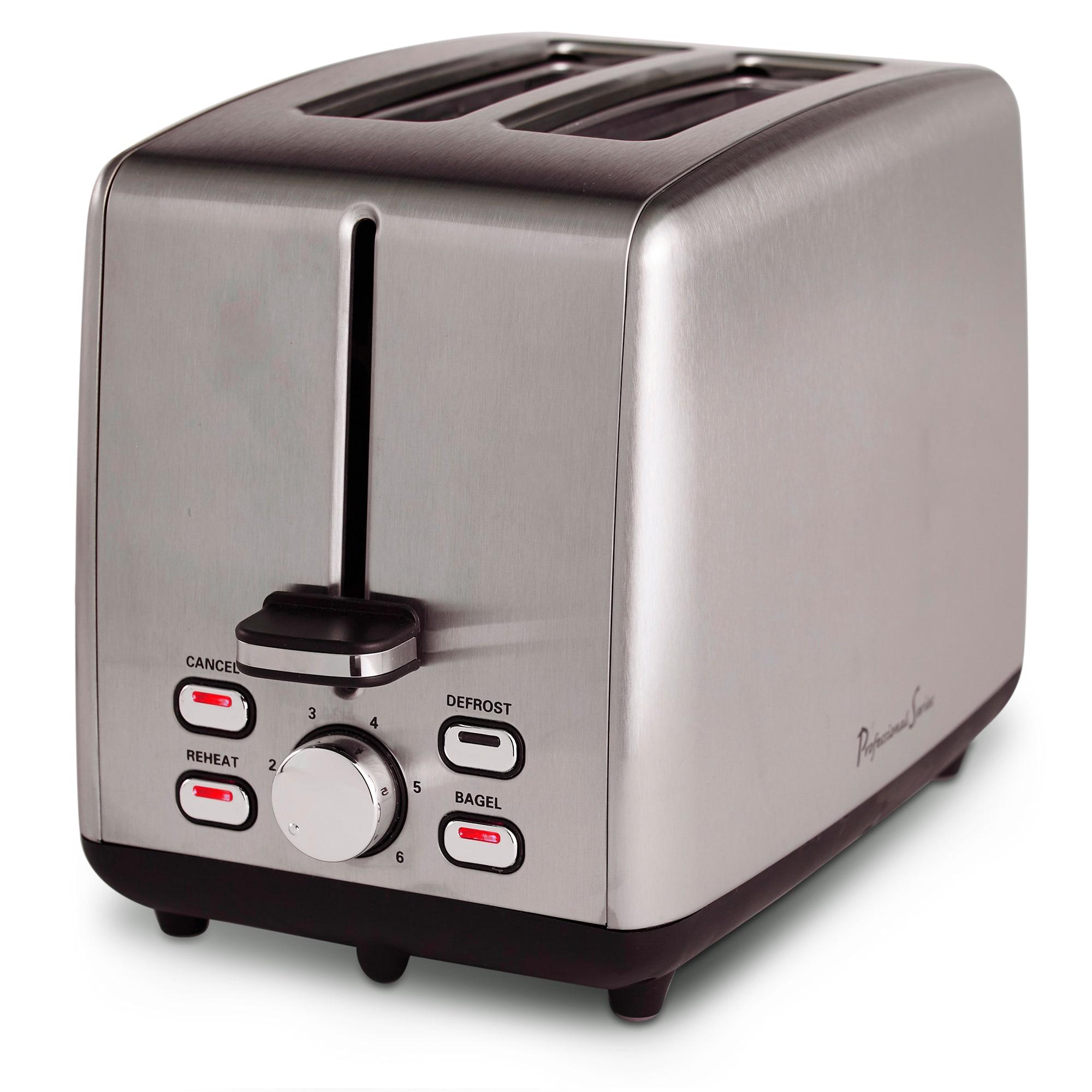 Continental Electric Professional Series 2 Slice Wide Slot Toaster Stainless