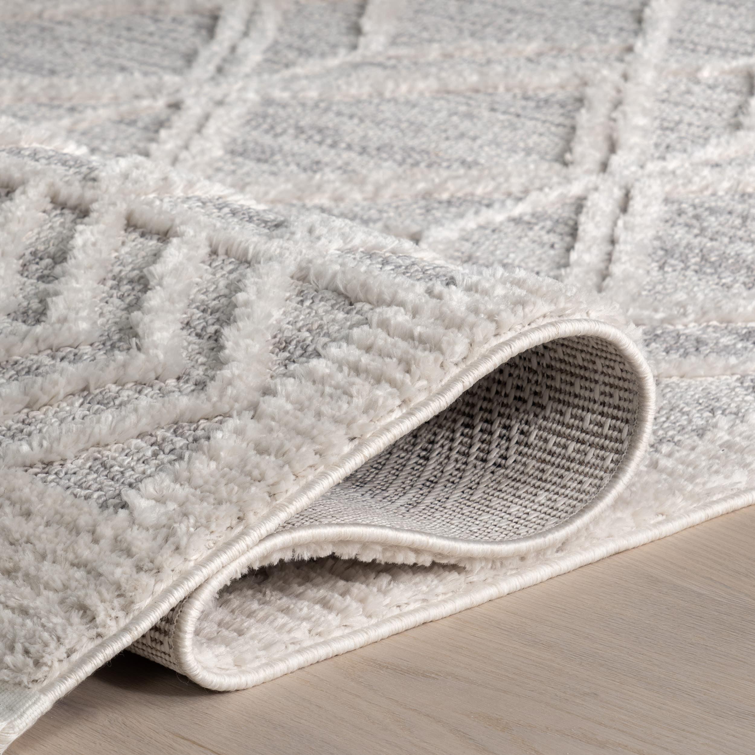 Nuloom 9x12 Ansley Moroccan Tassel Indoor Area Rug, Light Grey, Textured Bohemian Design, Plush High Pile, Stain Resistant, Bedroom, Living Room