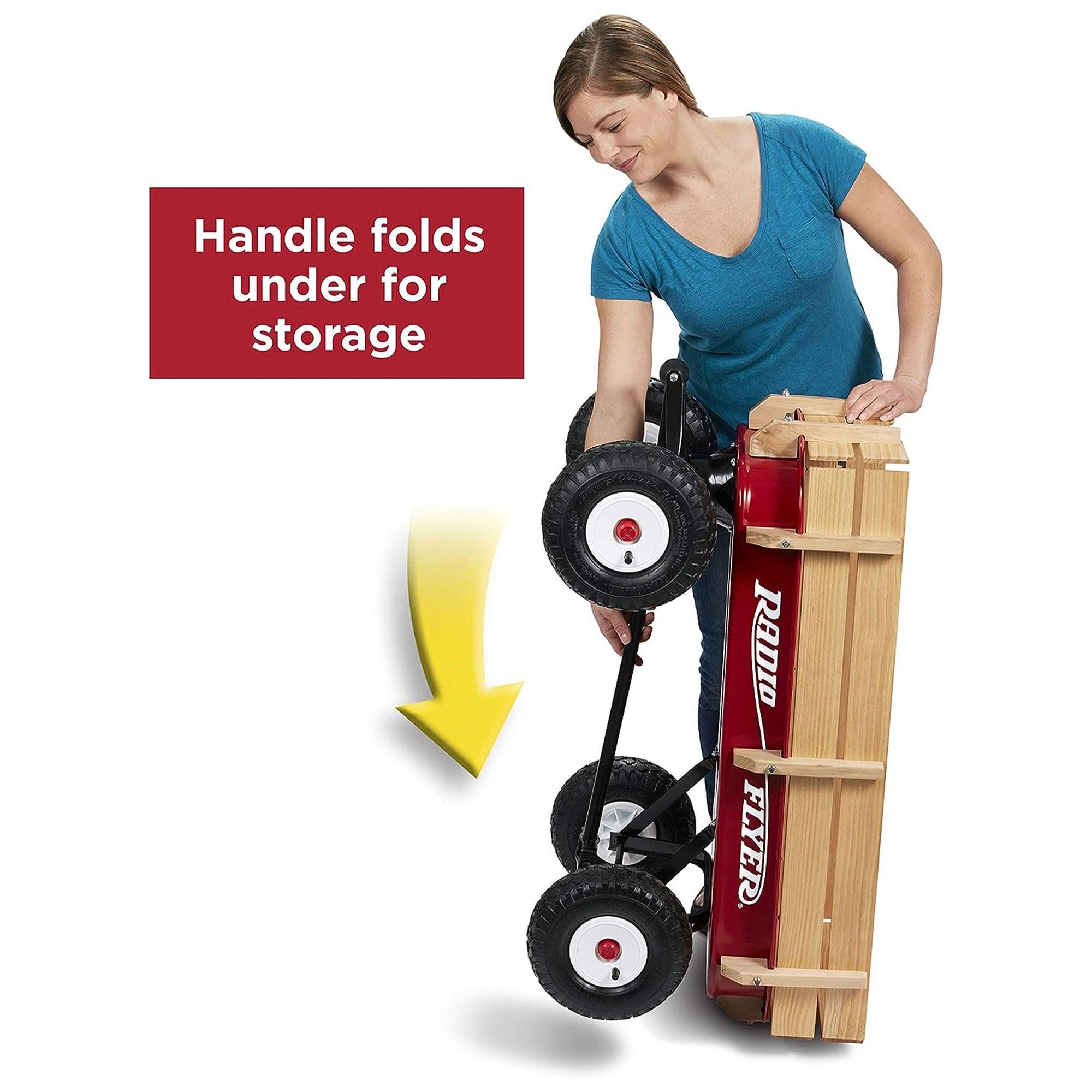 Full-Size All-Terrain Steel and Wood Pull Food & Drink Server