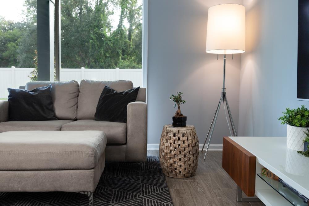 Balkene Home Maya Oval Rustic Garden Stool Wood Outdoor Seating & End Table Portable Adaptable Outdoor Furniture - Seasoned Patina Finish