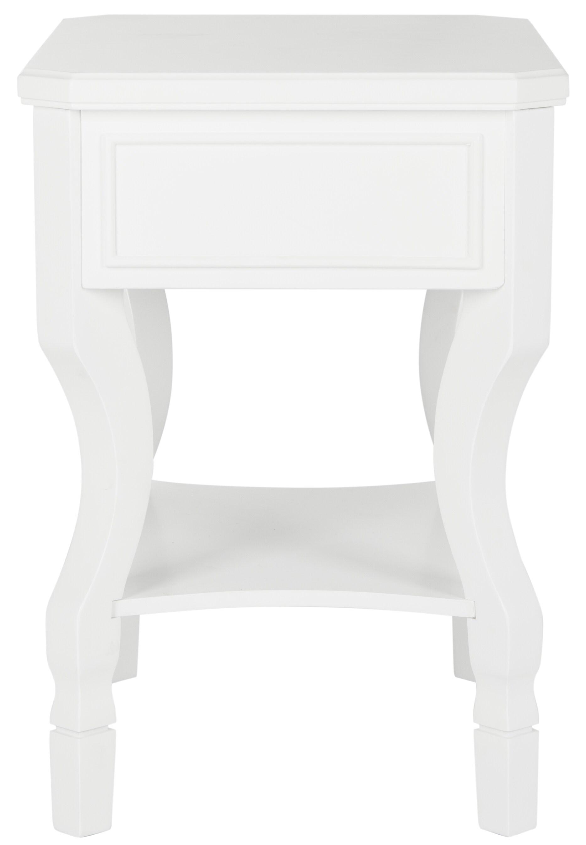 Alaia 1 Drawer Night Stand - White - Safavieh