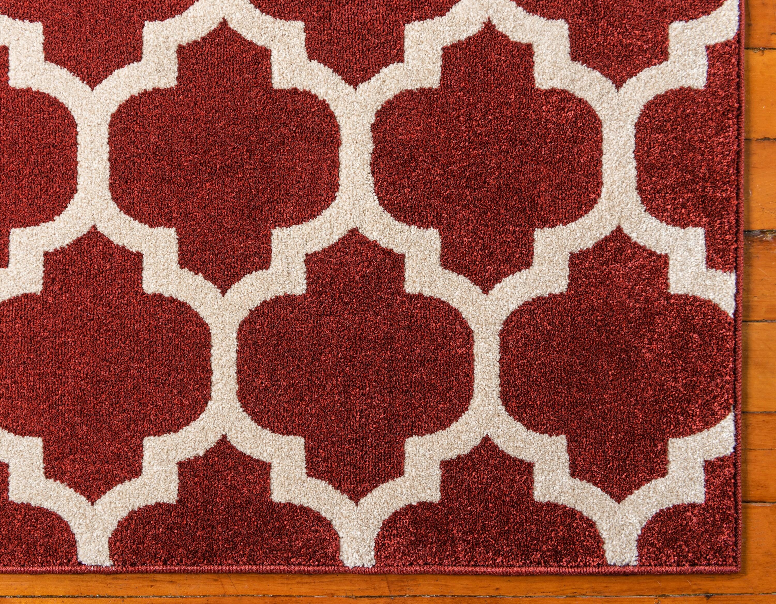 Unique Loom 7' 1 x 10' 0 Trellis Philadelphia Dark Terracotta Area Rug