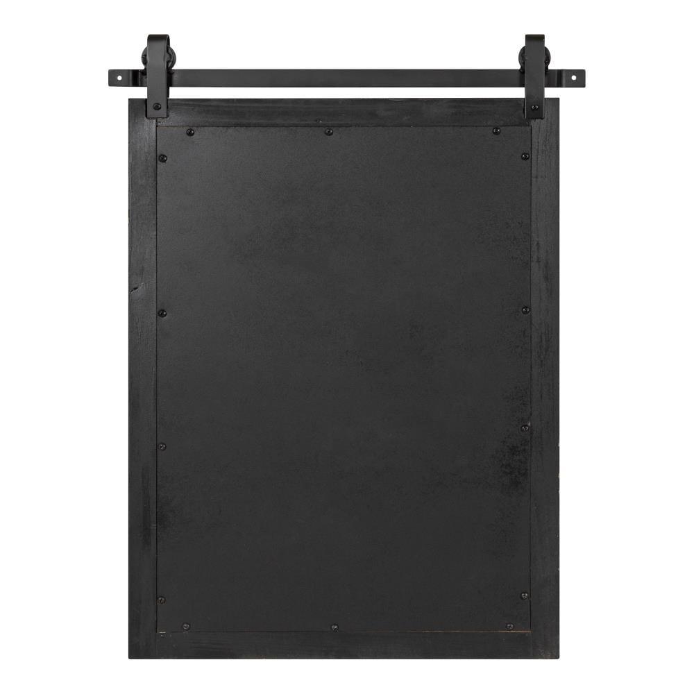 18" x 26" Cates Rectangle Wall Mirror Gray - Kate & Laurel All Things Decor: Rustic Barn Door Style, No Assembly Required