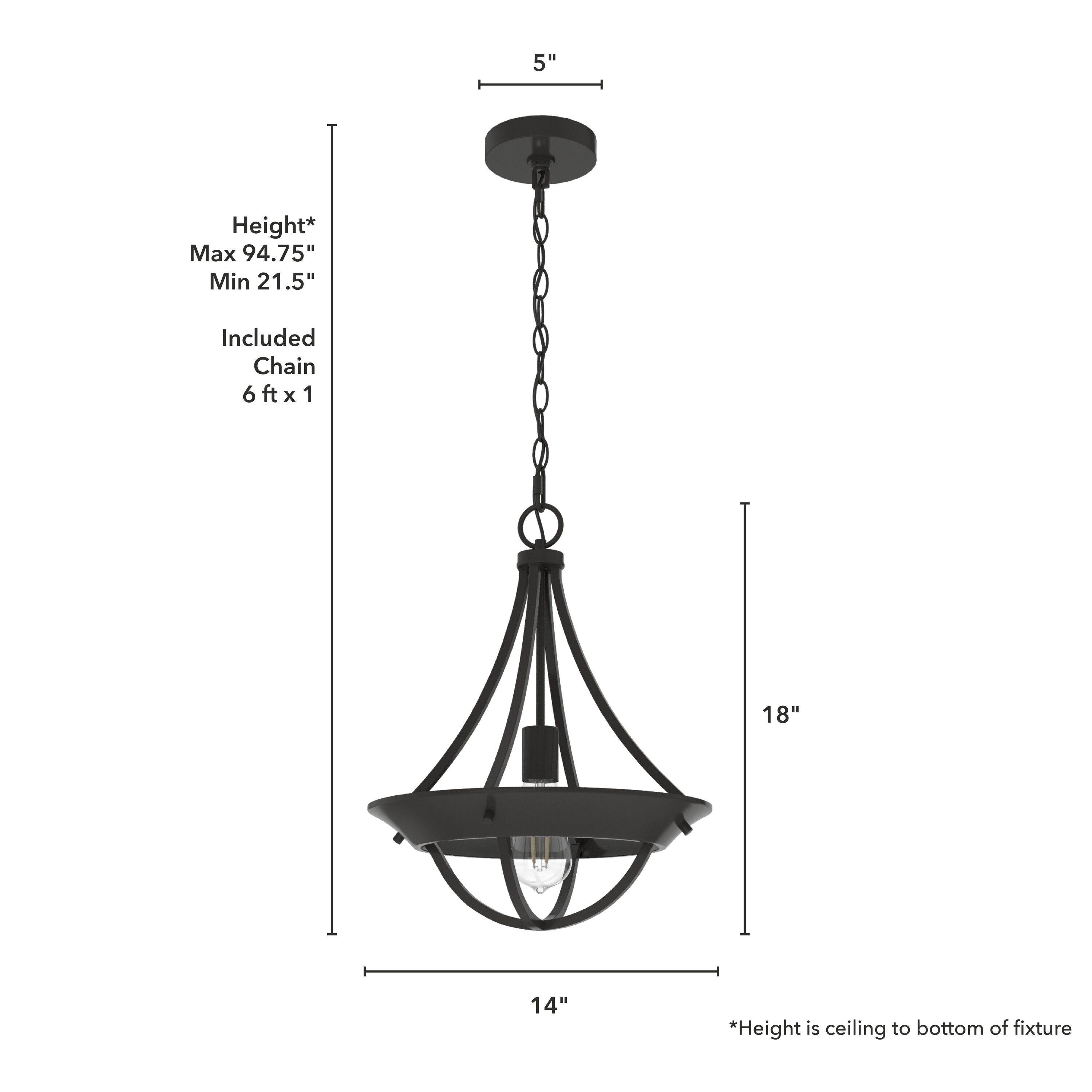 Hunter Perch Point 14 Pendant Perch Point 14" Wide Pendant - Bronze