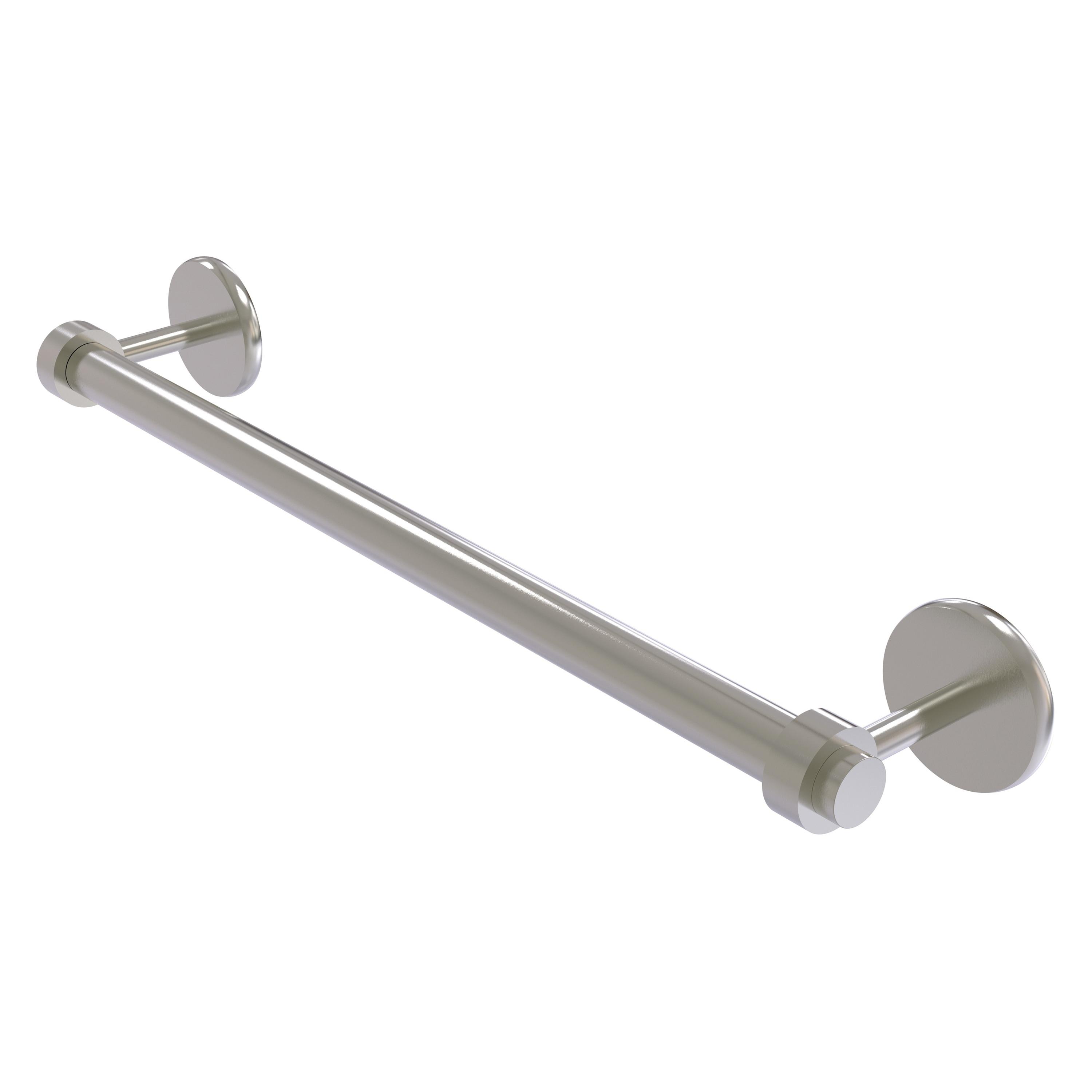 Contemporary Satellite Orbit 36" Wall-Mounted Towel Bar in Satin Nickel