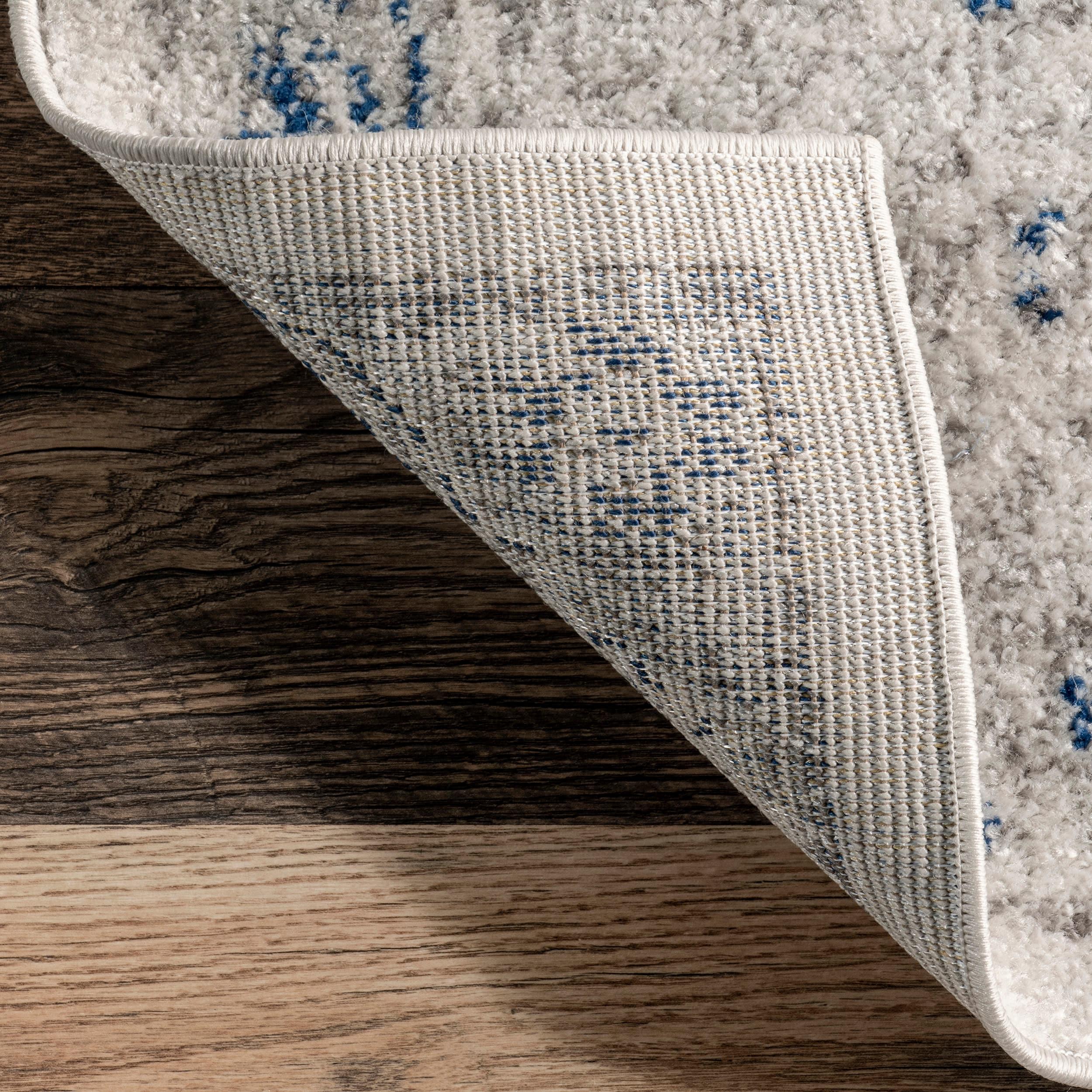 Nuloom Minta Medallion 2x3 Accent Indoor Area Rug for Living Room Bedroom Dining Room Entryway Kitchen, Blue/Off White