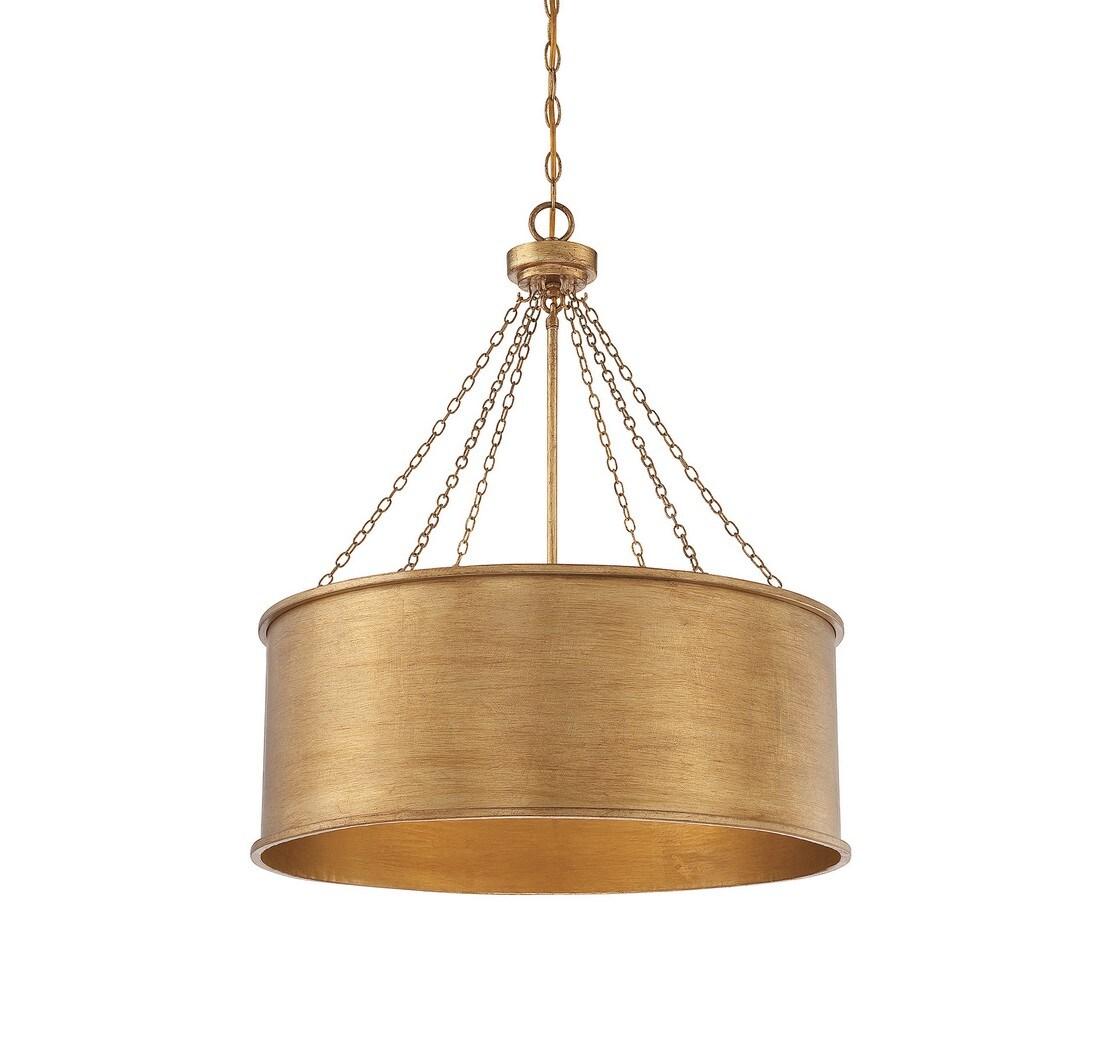 Soho 6 Light Metal Dimmable Drum Chandelier