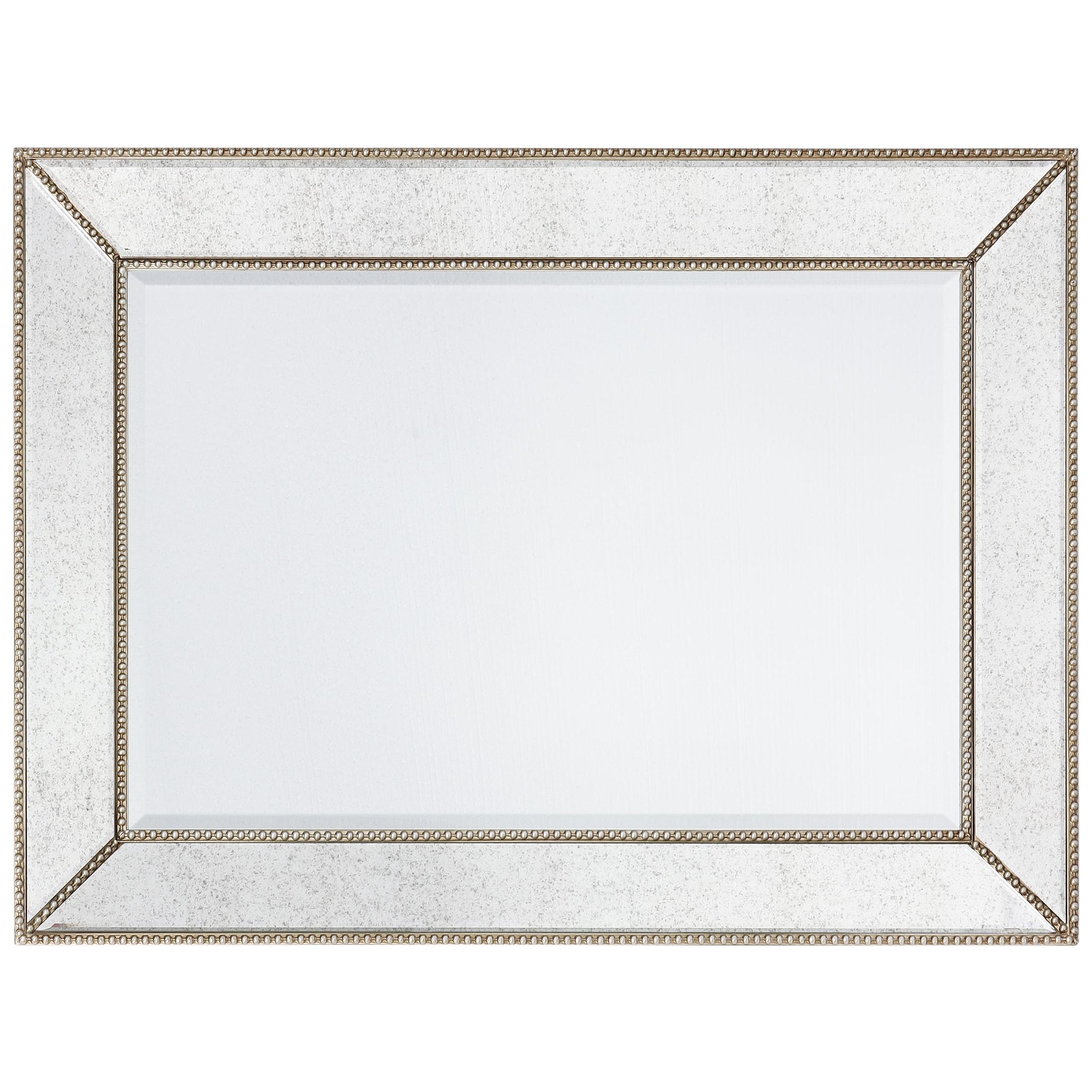 Empire Art Direct  Champagne Beed Beveled Rectangle Wall Mirror