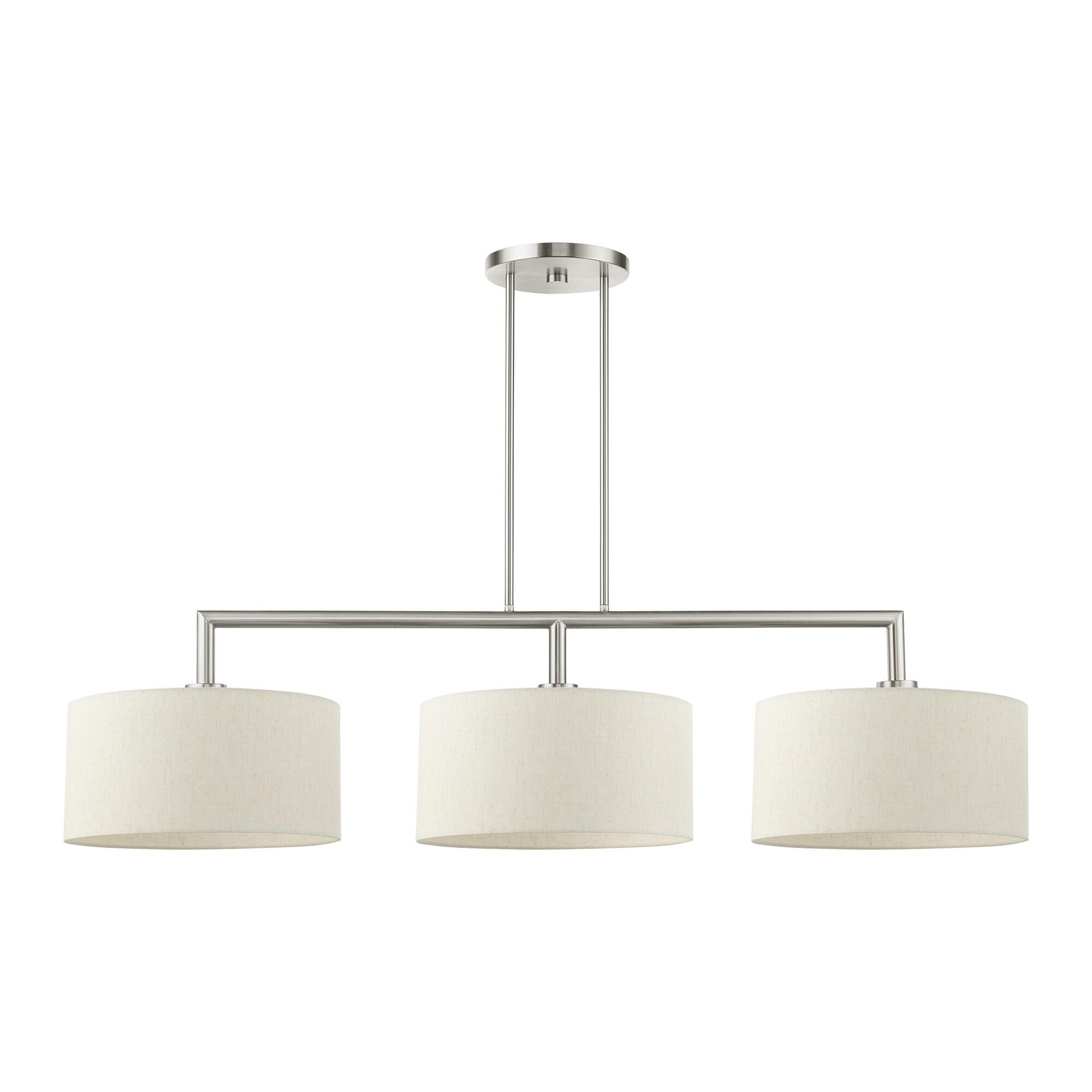 Livex Lighting Meridian 3 - Light Chandelier in  Brushed Nickel