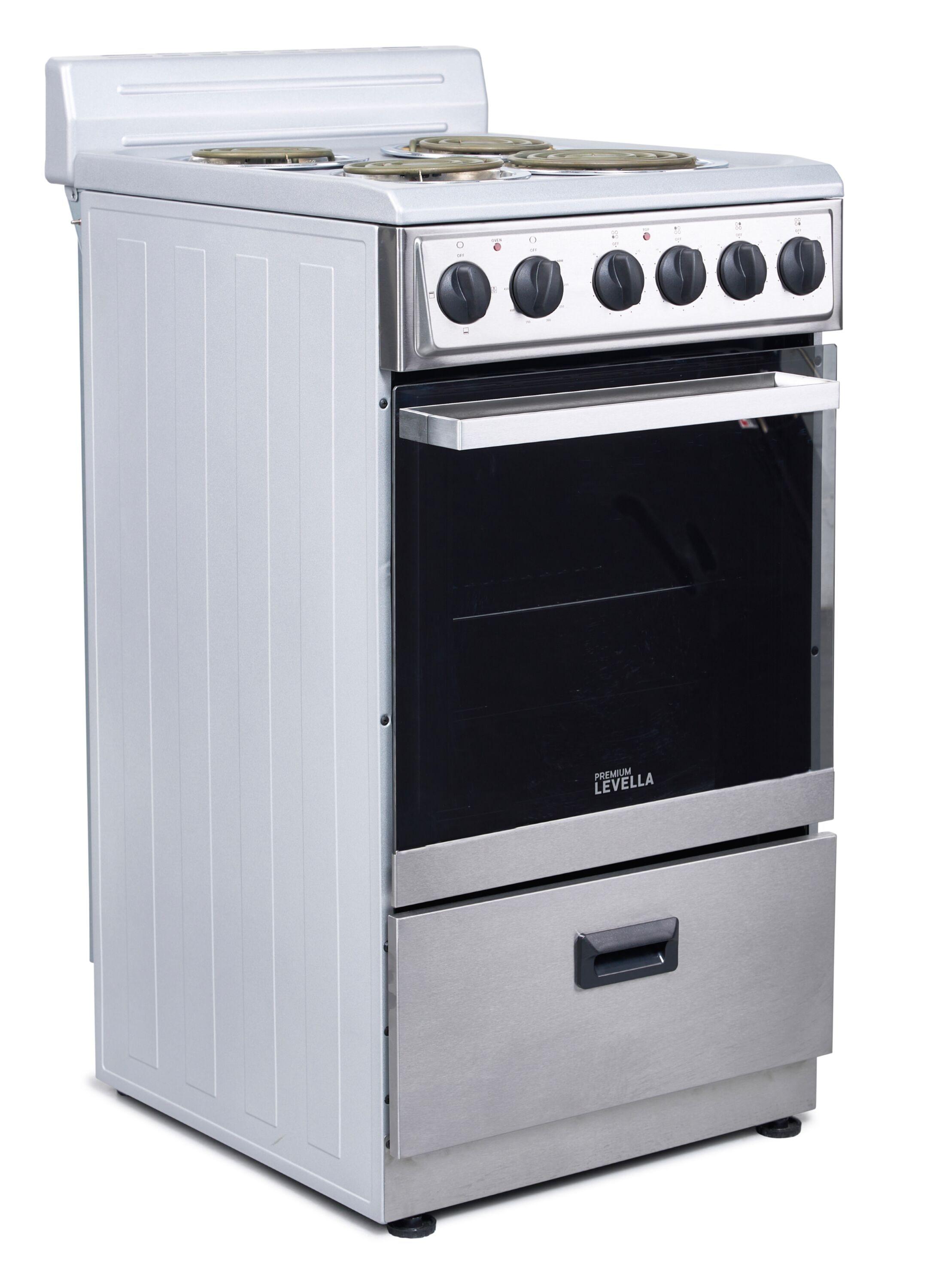 Premium Levella 24" Freestanding Electric Range with 4 Burners and 2.6 Cu. Ft. Oven Capacity