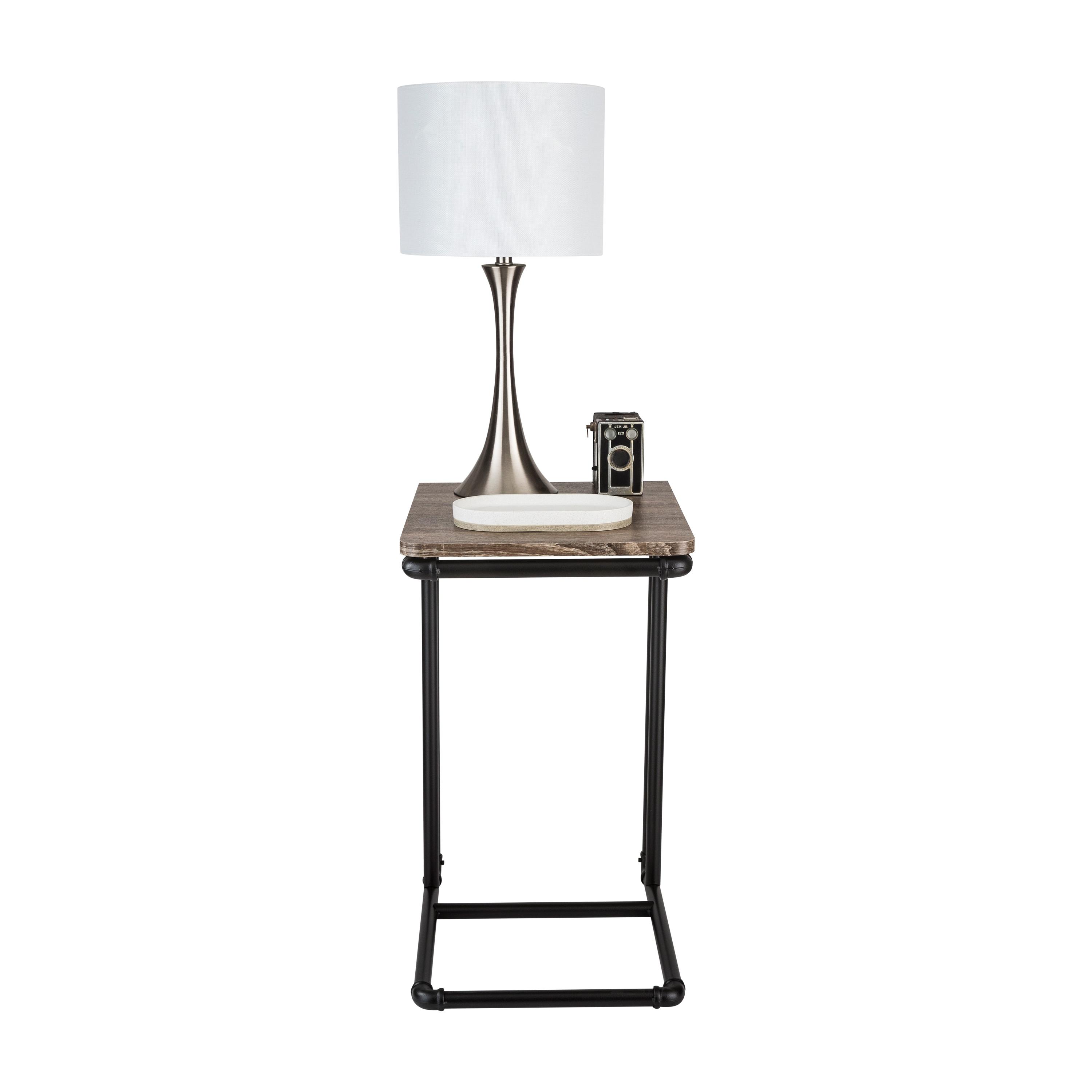 Organize It All Pipe Line L-Shaped Side Table