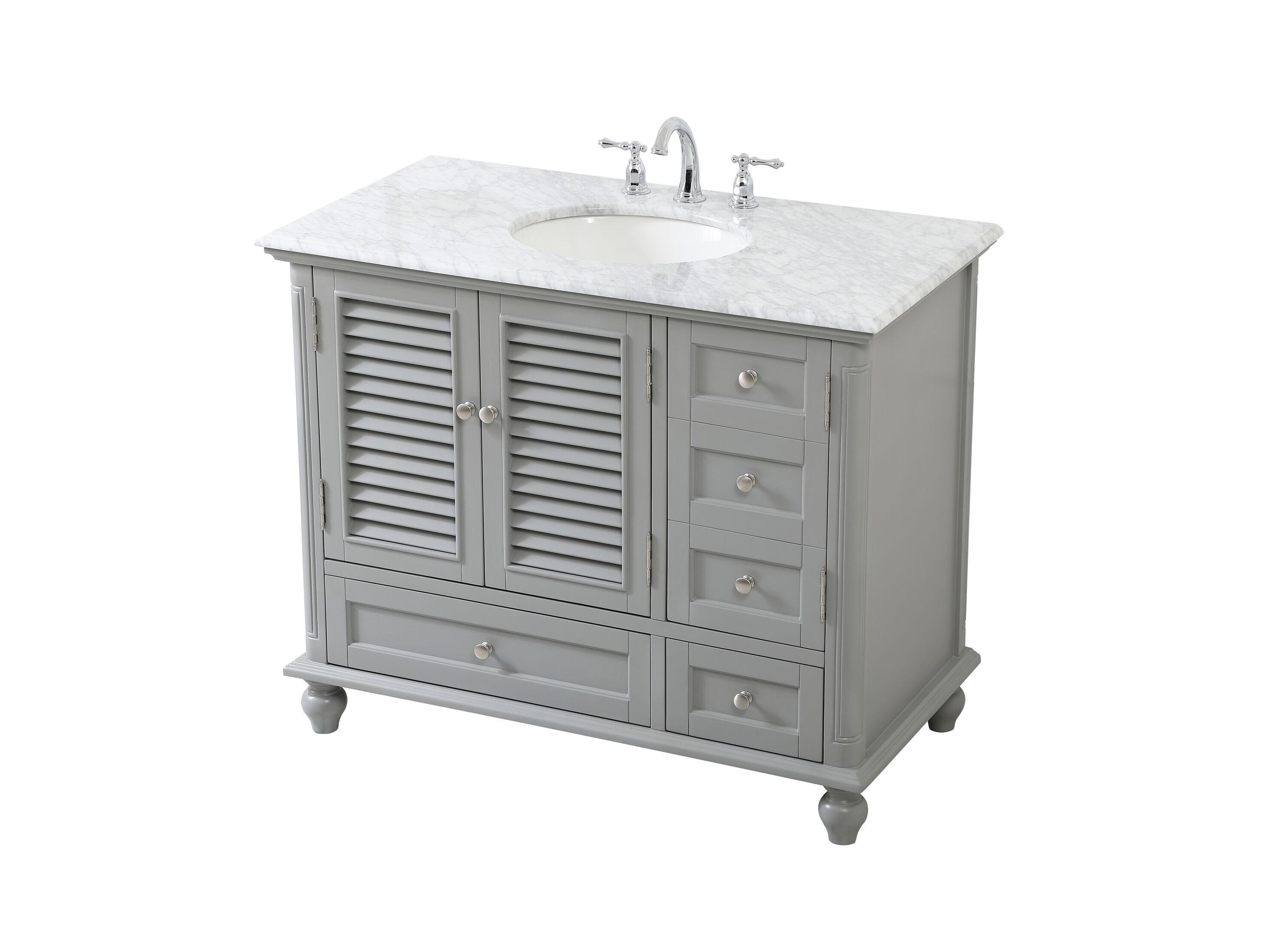Elegant Kitchen and Bath Elegant Kitchen and Bath 42 Inch Single Bathroom Vanity