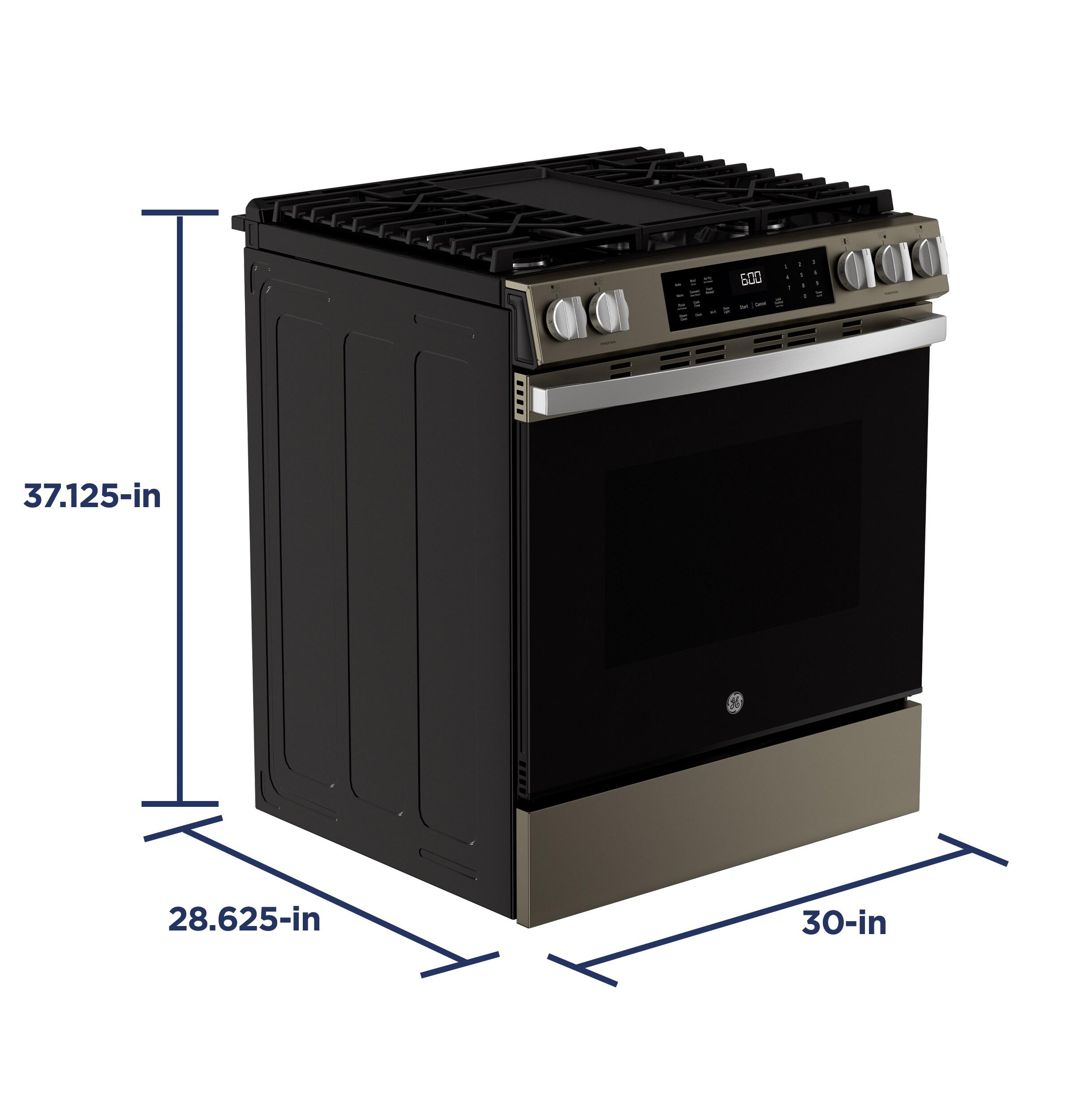 GE 30" Slide-In Front-Control Convection Gas Range