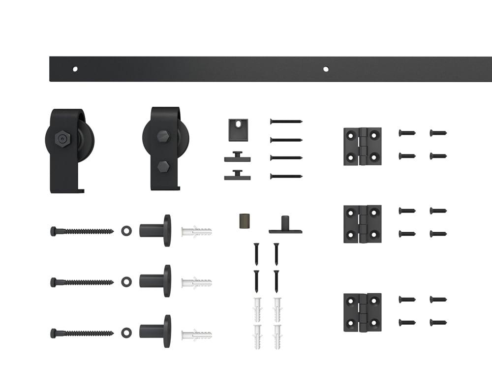 Paneled MDF Composite Bifold Barn Door with Installation Hardware Kit