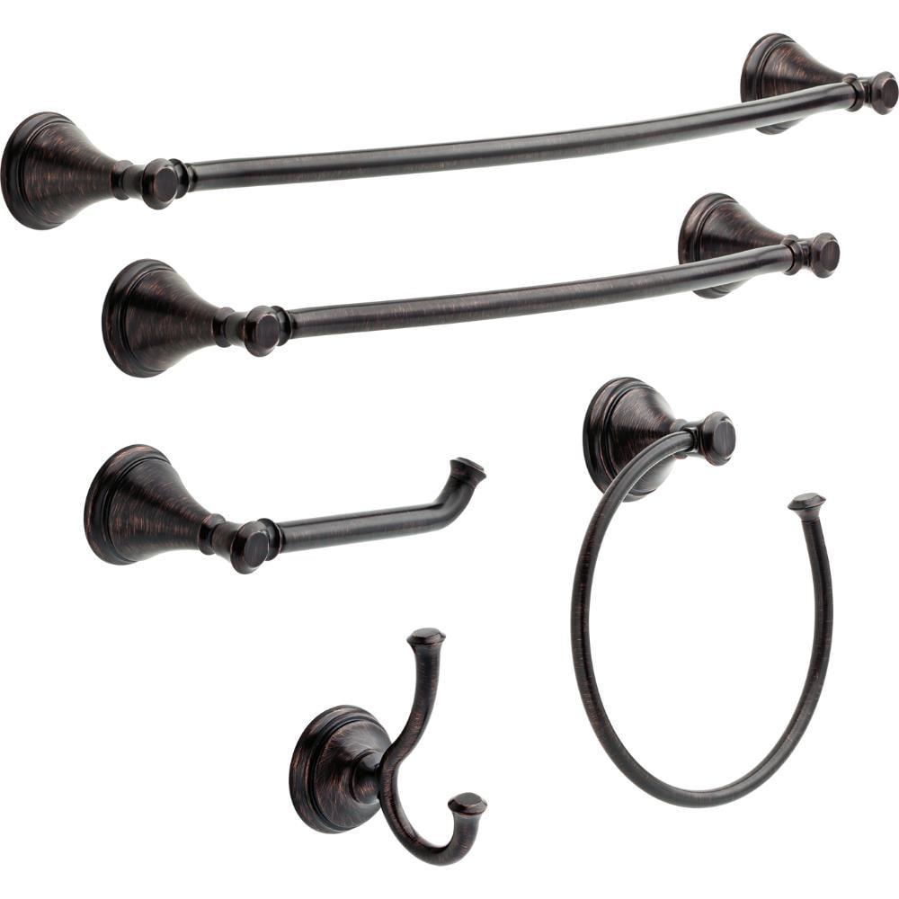 Cassidy 24 in. Wall Mount Double Towel Bar Bath Hardware Accessory