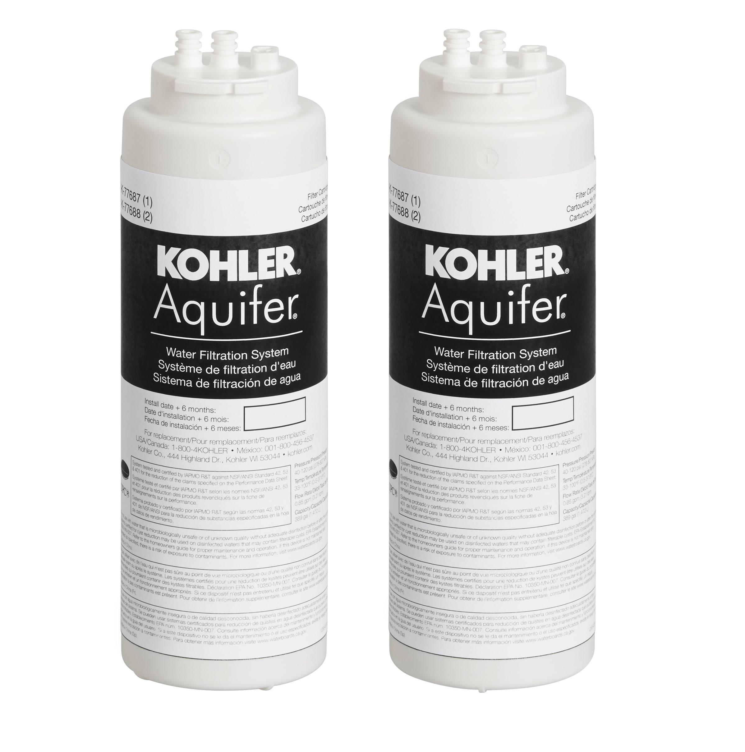 Kohler K-77688-NA Replacement Filter Cartridges - Pack of 2