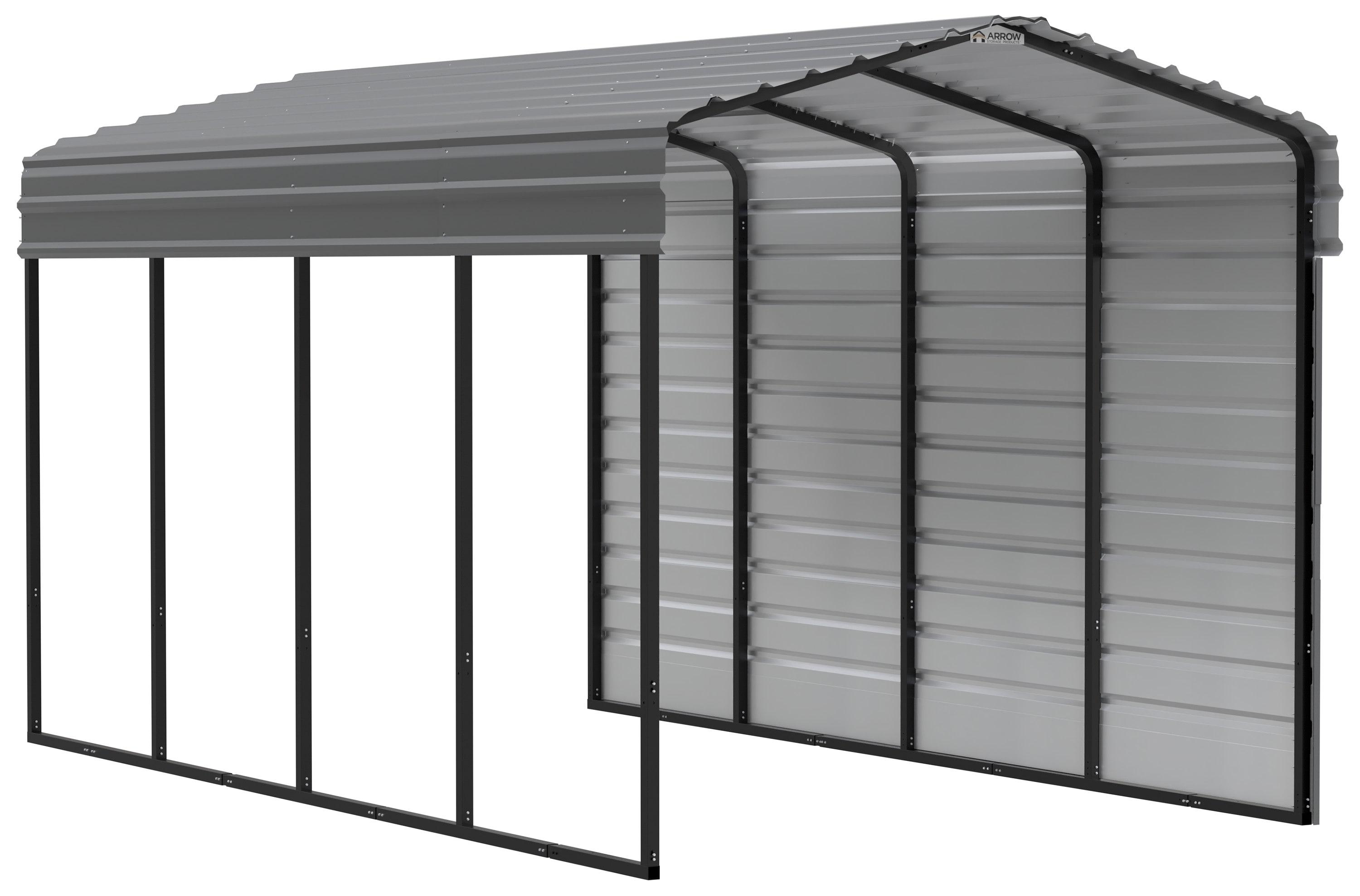 Arrow 20 x 10 ft Carport with 1-sided Enclosure