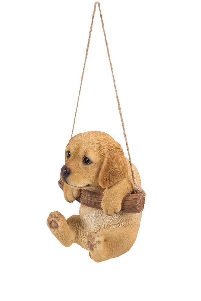 Hi-Line Gift Ltd. Hanging Golden Retriever Puppy Statue