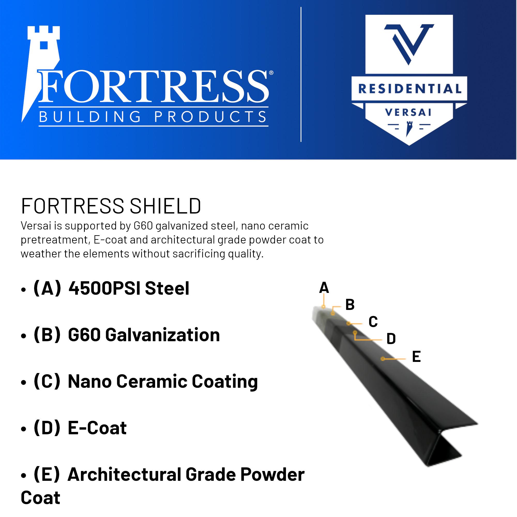 Fortress Building Products Versai Fortress Building Products Gloss Black Metal Line Post