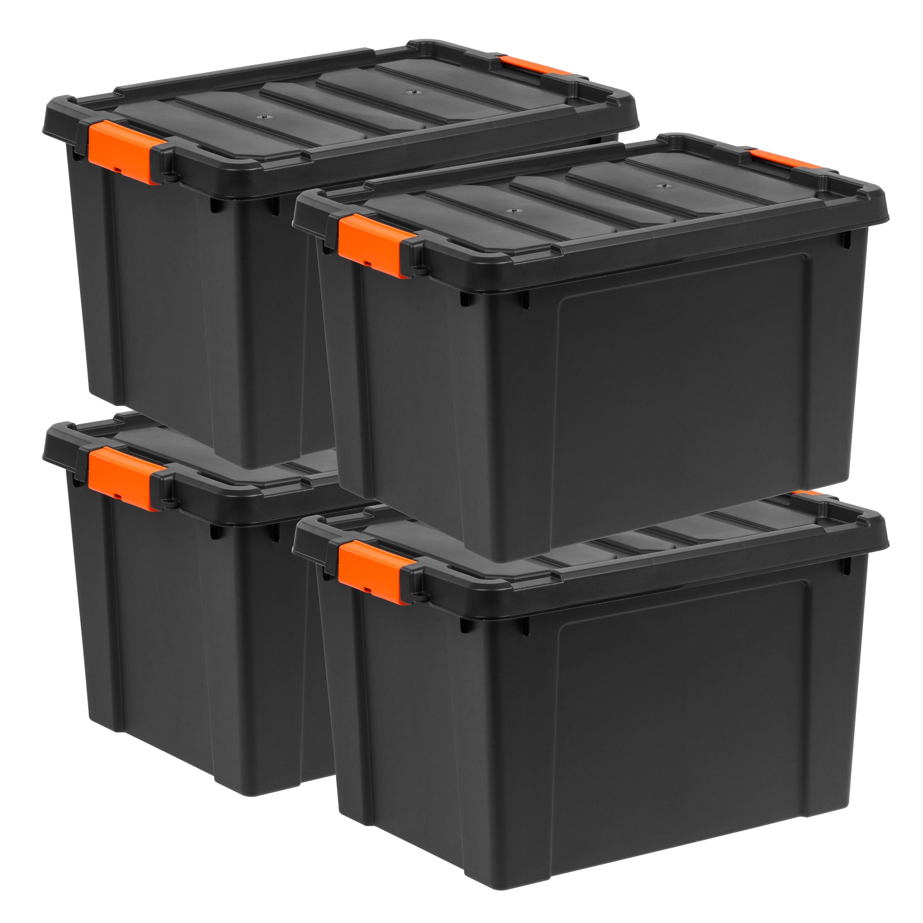 76 Qt./19 Gal. Heavy-duty Stackable Storage Tote  (Set of 4)