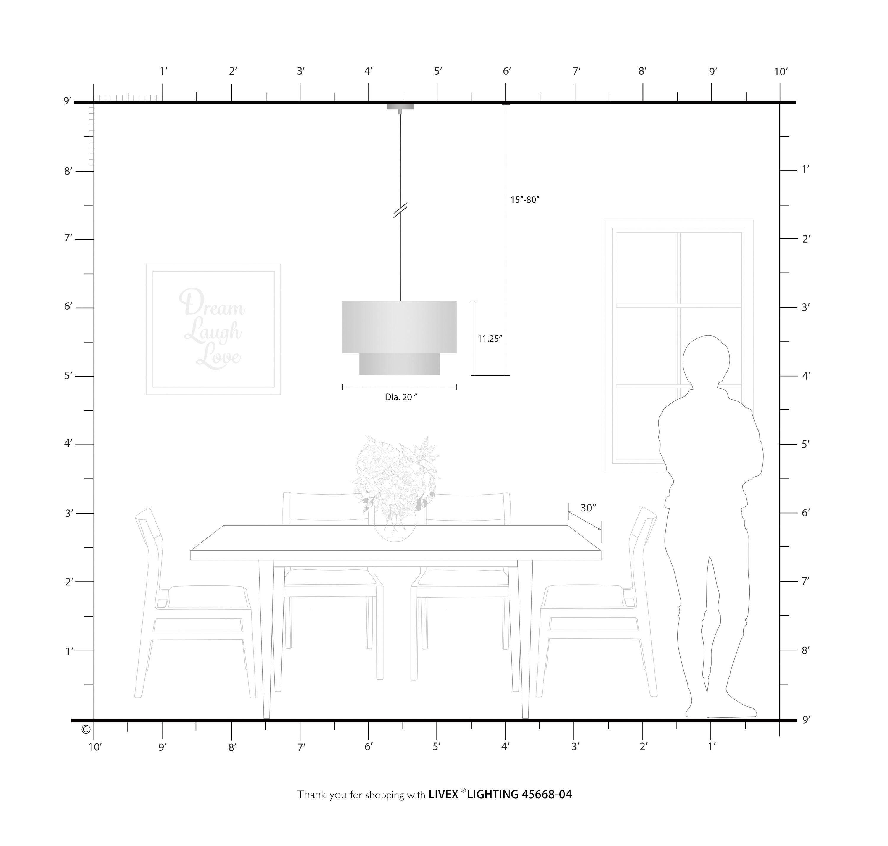 Croyle 3 - Light Dimmable Drum Chandelier