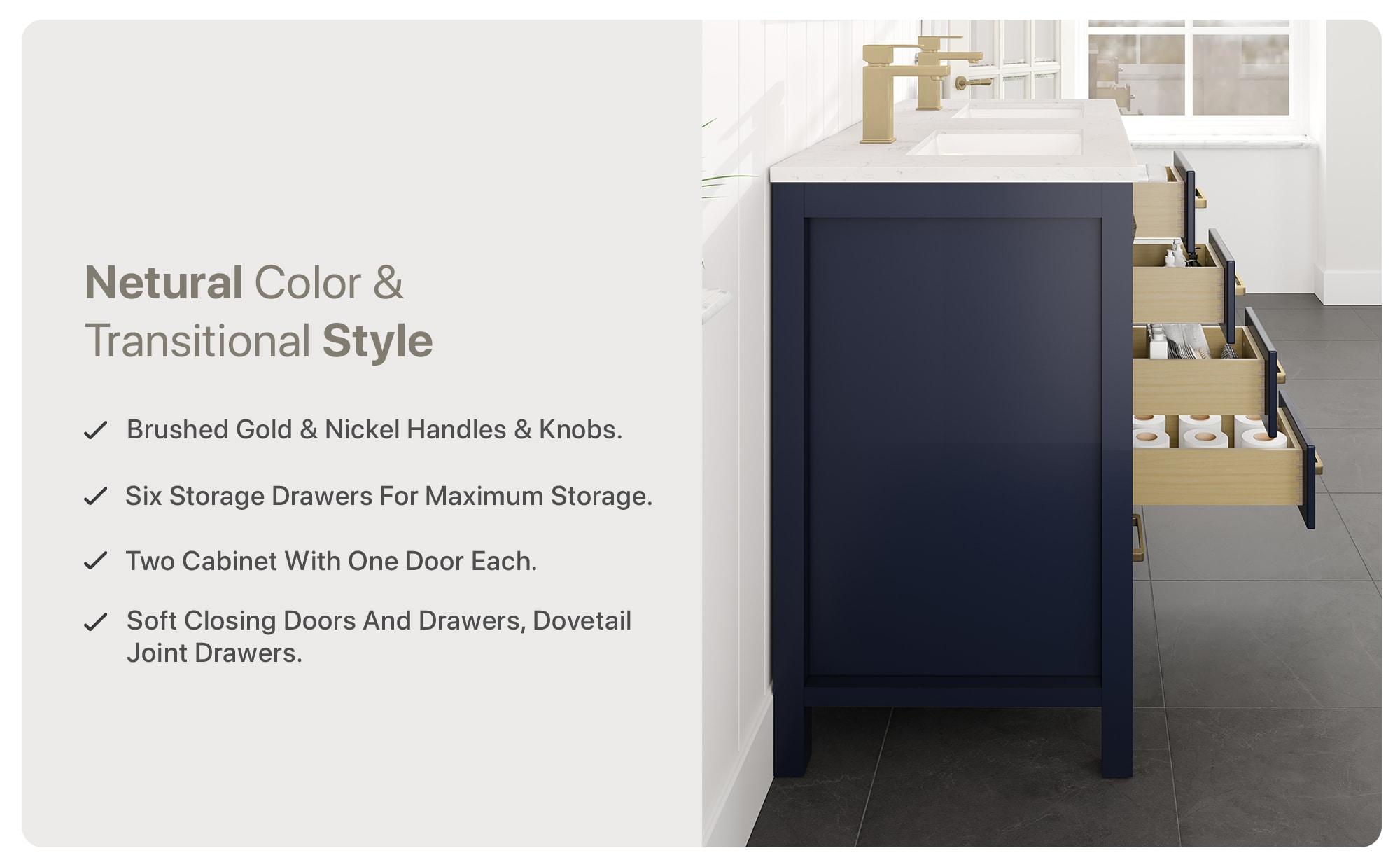 Eviva London 48" Double Bathroom Vanity Set