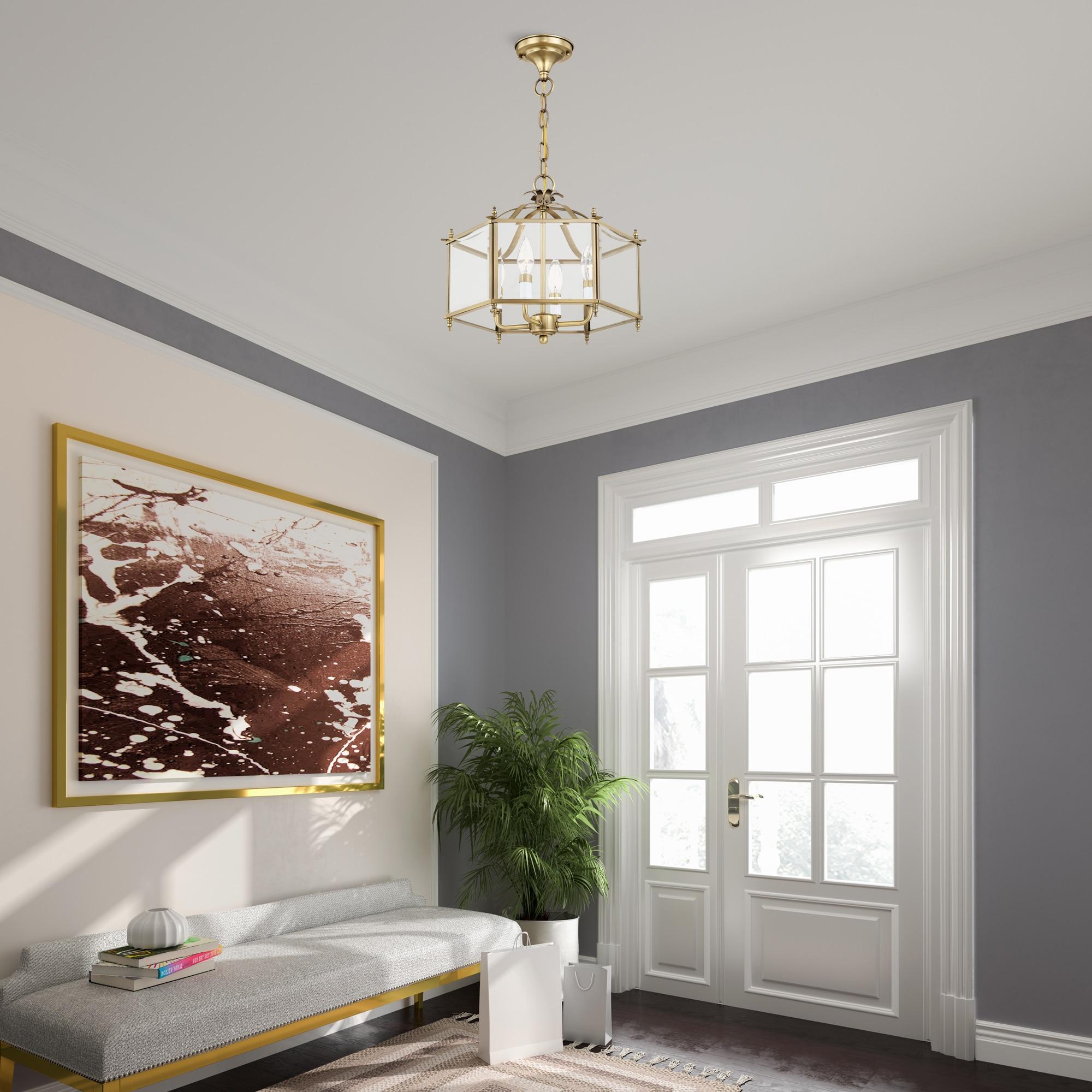 Livex Lighting Livingston 4 - Light Pendant in  Antique Brass