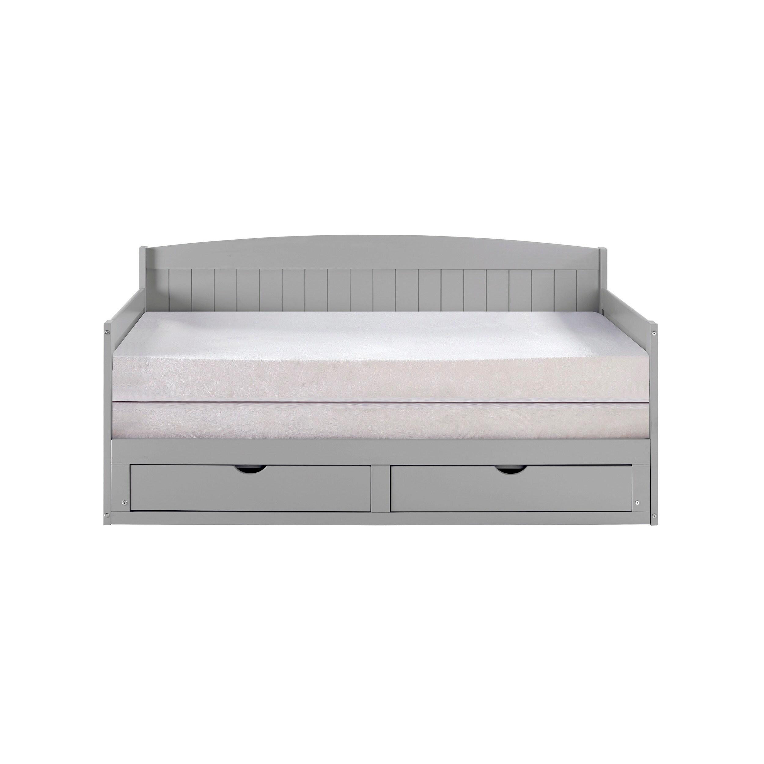 Alaterre Furniture King Harmony Kids' Daybed with Conversion Dove Gray