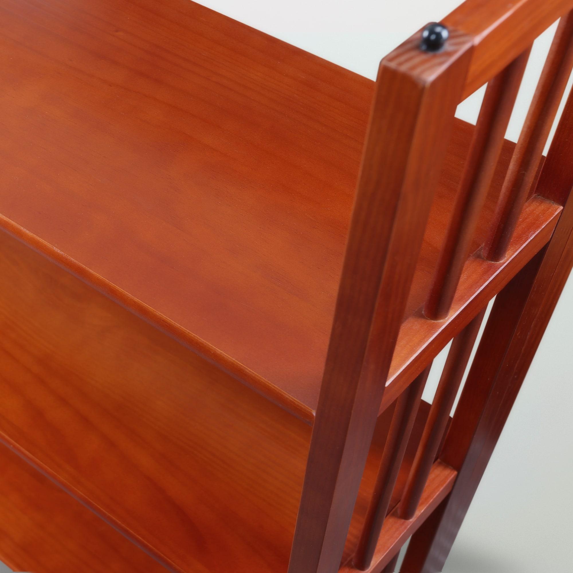 Casual Home 3 Shelf 14 Inch Folding Office Furniture Wood Bookcase, Mahogany