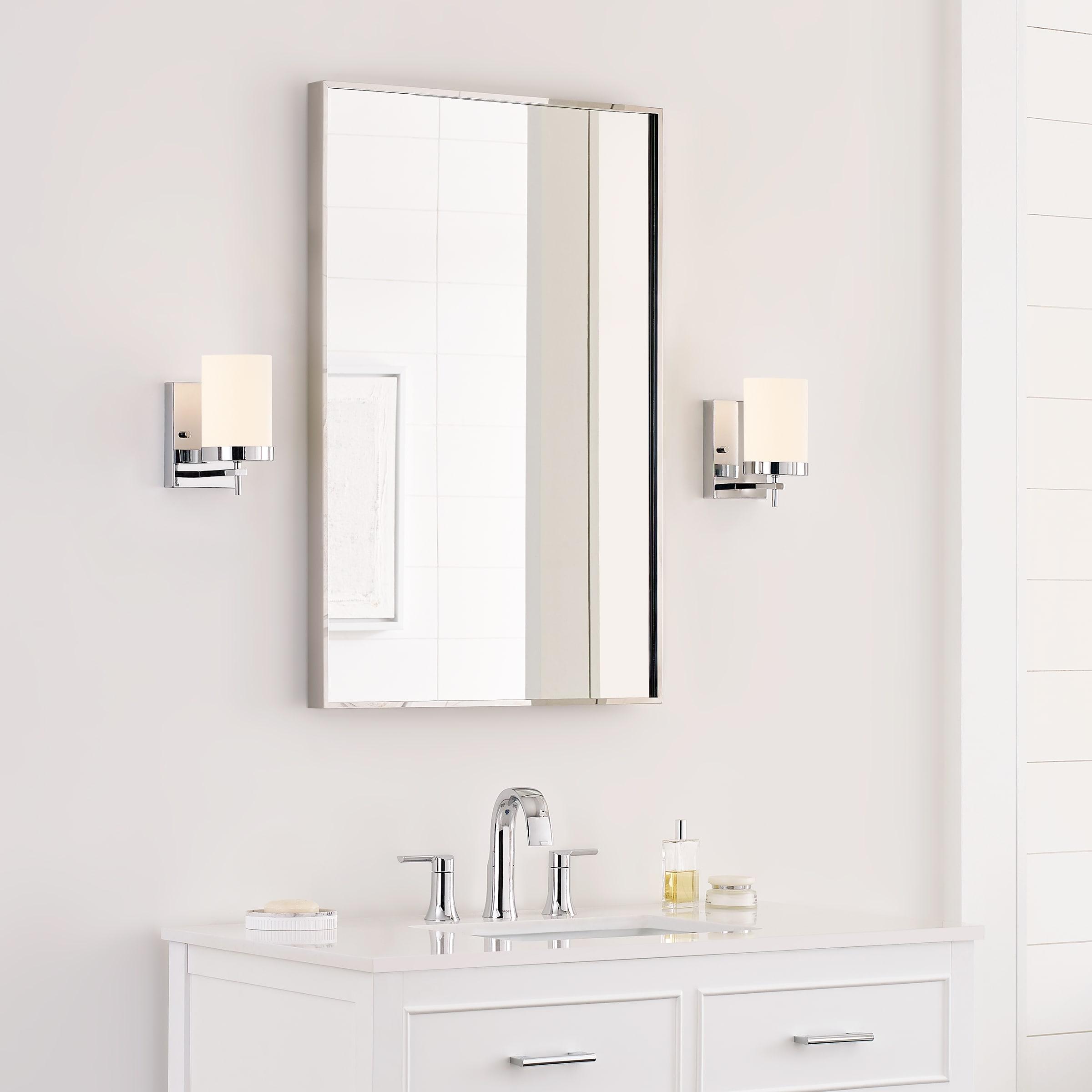 Zire Minimalist Chrome Cylinder Wall Sconce, Direct Wired