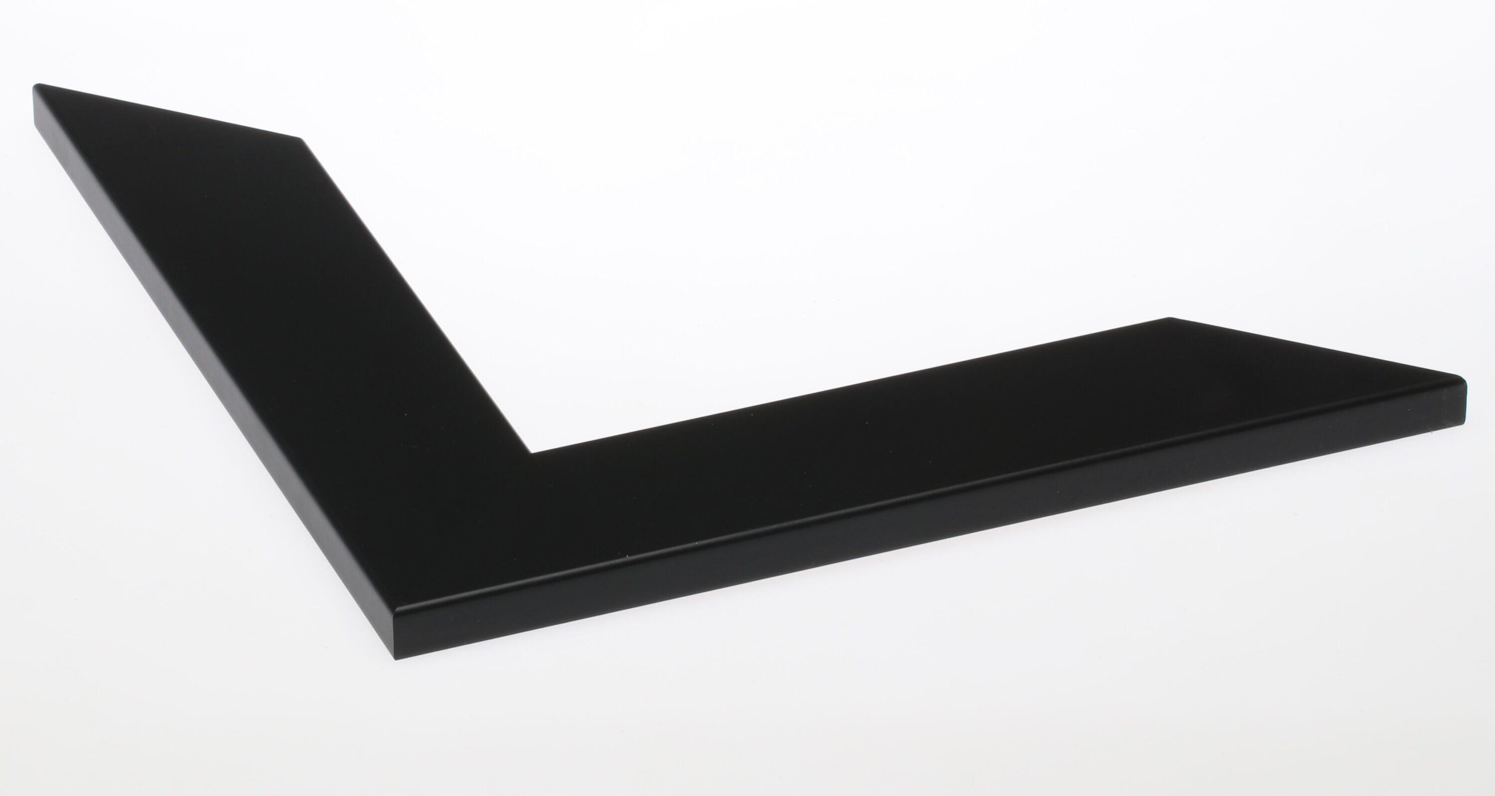 Matte Black Full-Length Rectangular Wood Floor Mirror, 32" x 71"