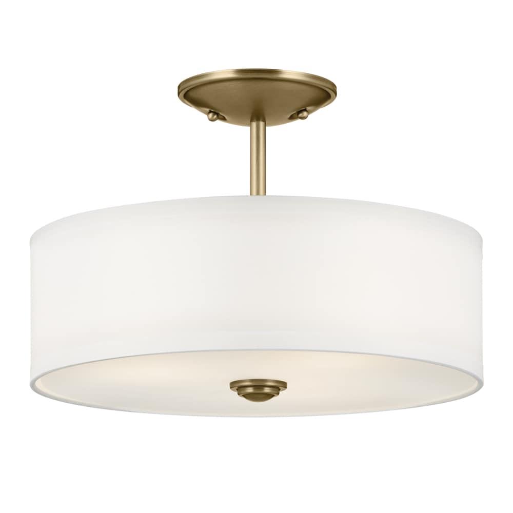 Kichler Lighting Shailene 3 - Light Semi-Flush Mount in  Natural Brass