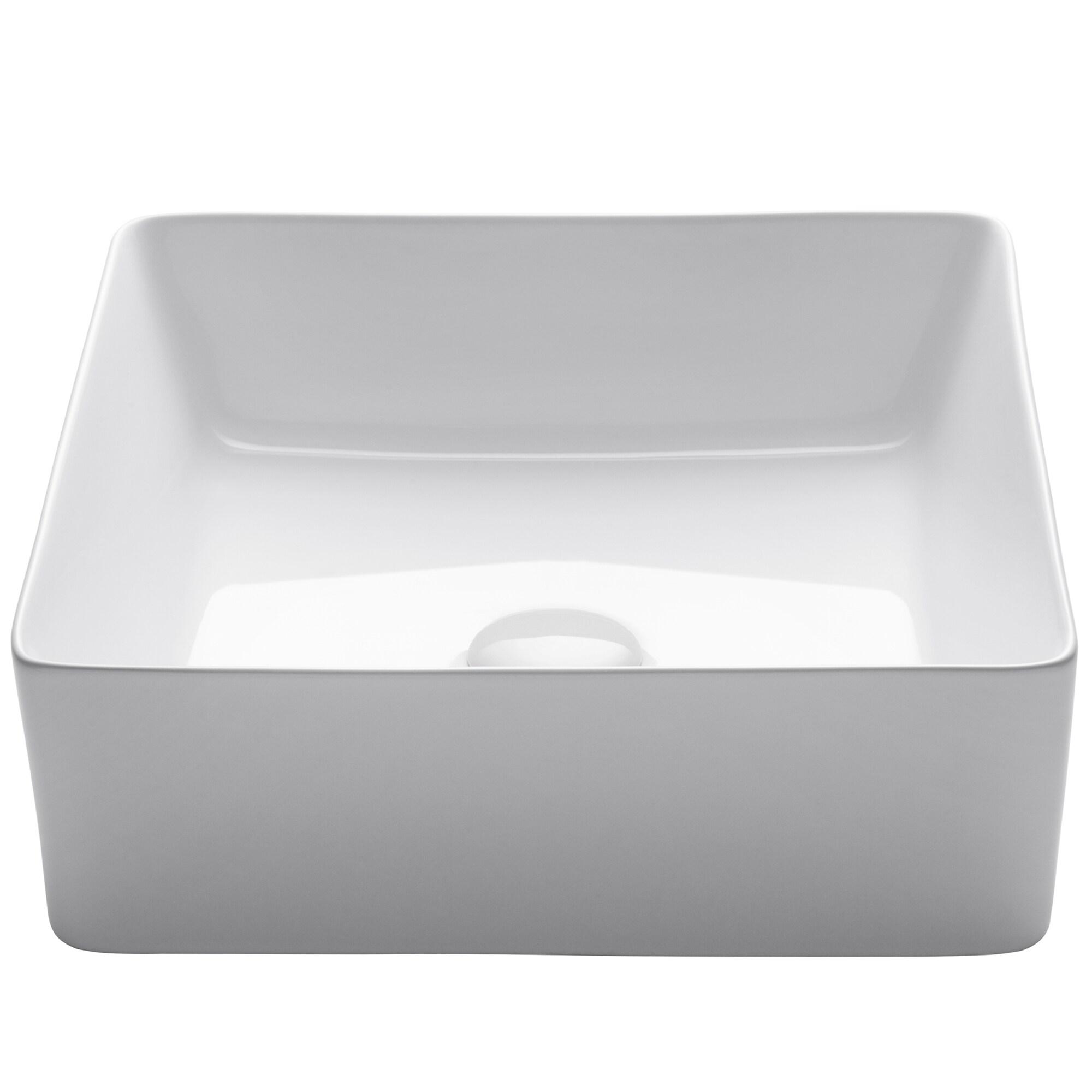 Thin ceramics Square Vessel Bathroom Sink