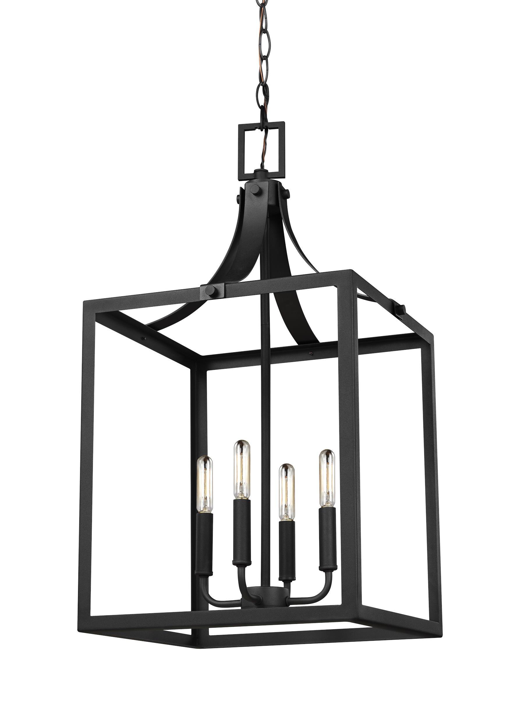 Labette 4-Light Black Hall-Foyer Hanging Pendant