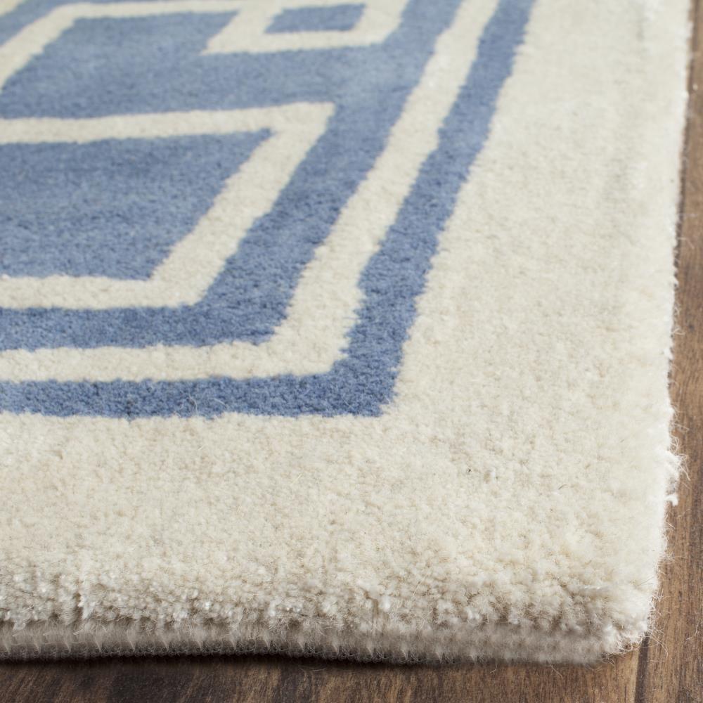 Bella BEL132 Hand Tufted Area Rug - Blue/Ivory - 4'x6' - Safavieh.