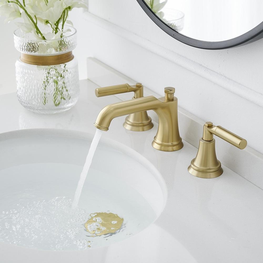 Widespread 2-handle Bathroom Faucet with Drain Assembly