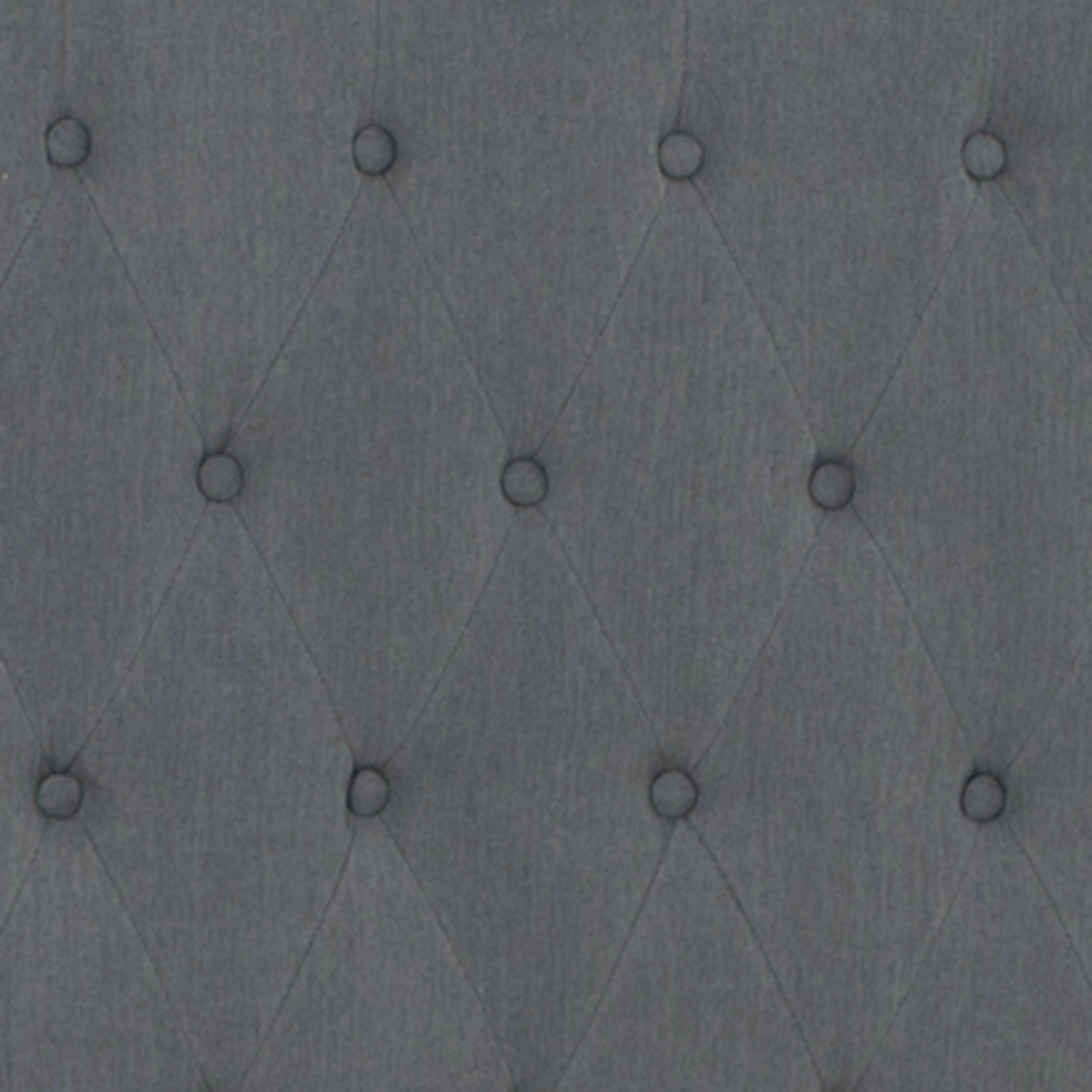 Flash Furniture Riverdale King Size Tufted Upholstered Platform Bed in Dark Gray Fabric