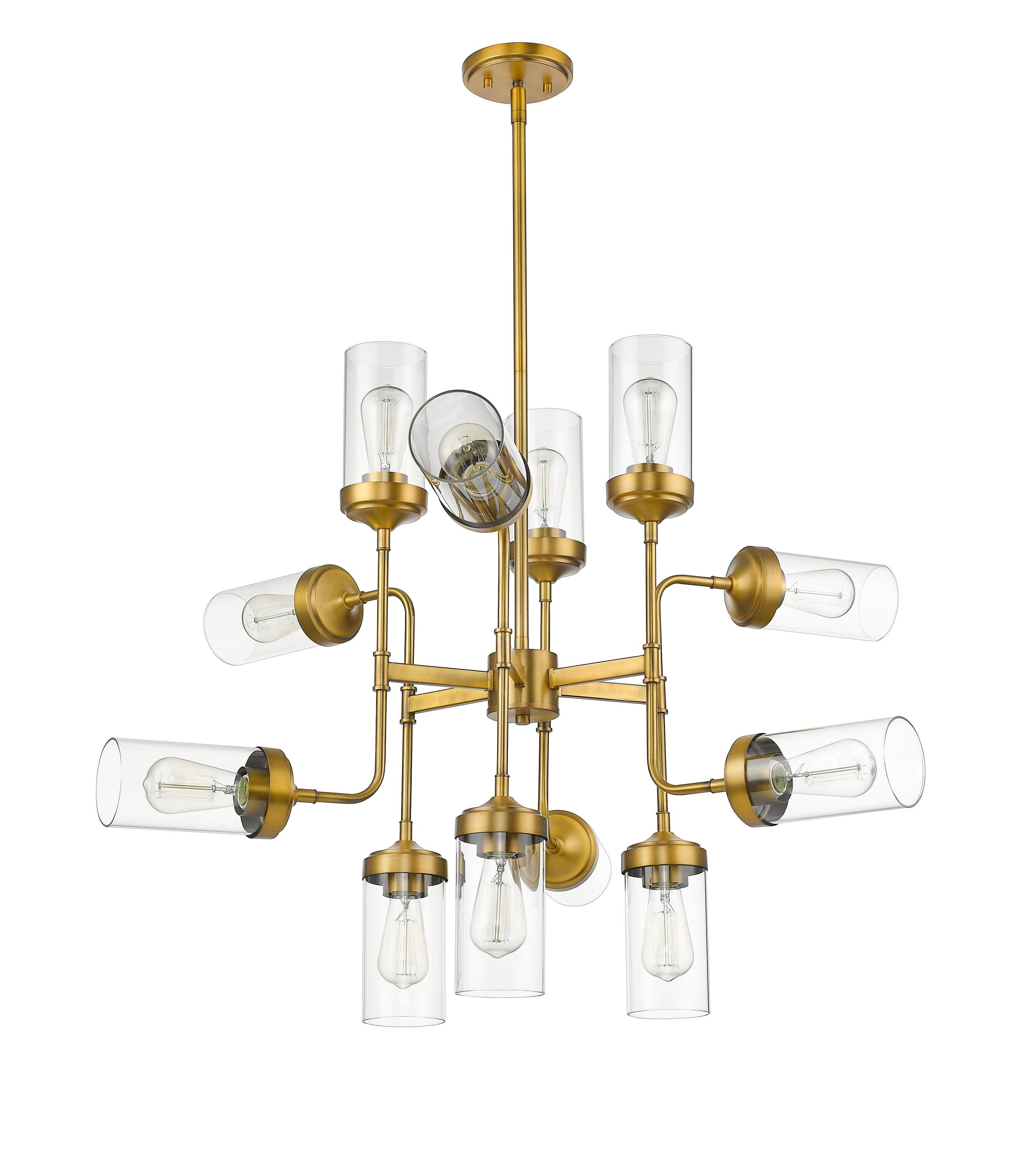 Z Lite 617-12FB 27.75 x 36 in. 12 Light Pendant, Foundry Brass