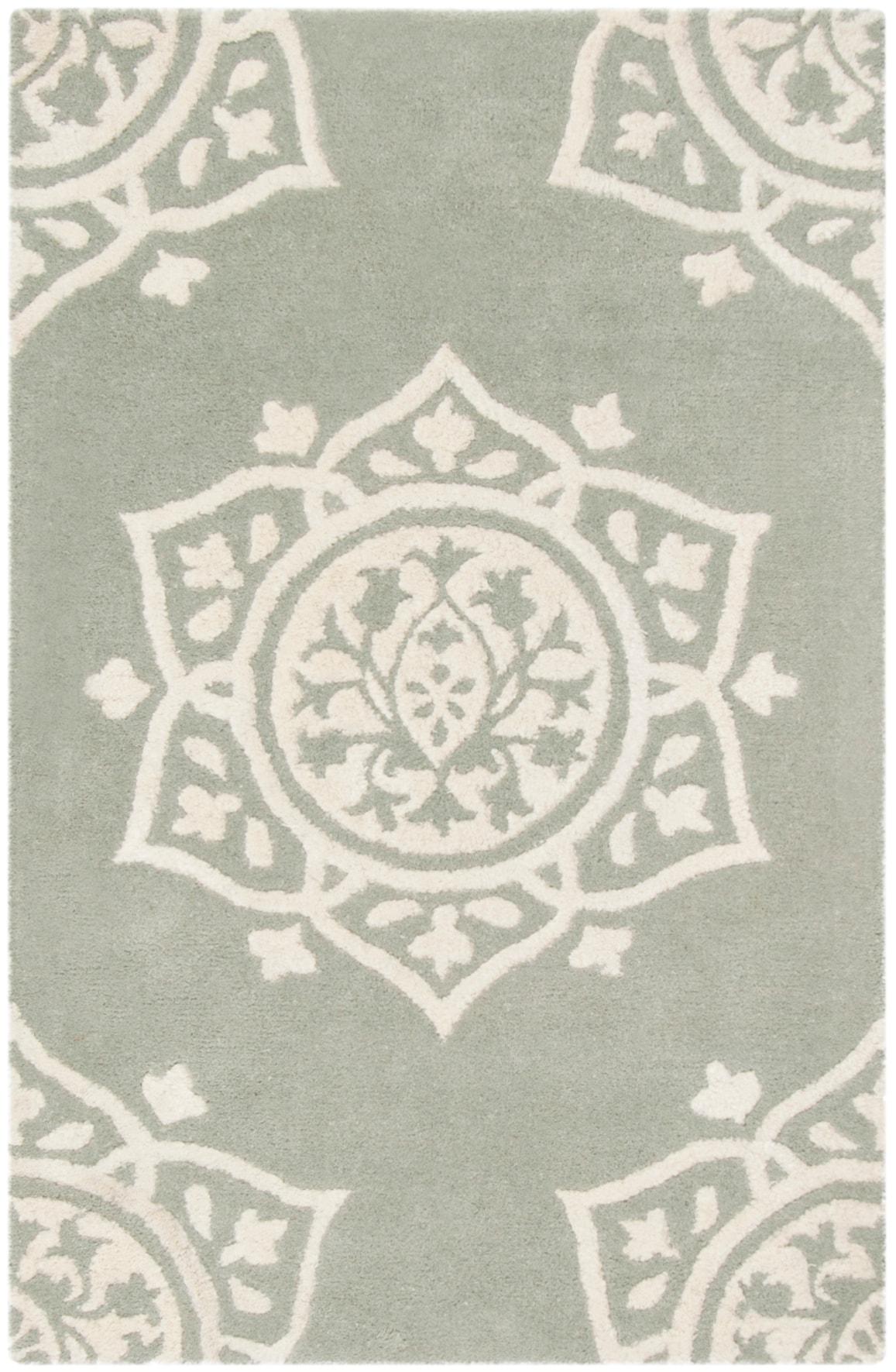 Bella BEL136 Hand Tufted Accent Rug Grey / Ivory 2'-6" X 4' - Safavieh.