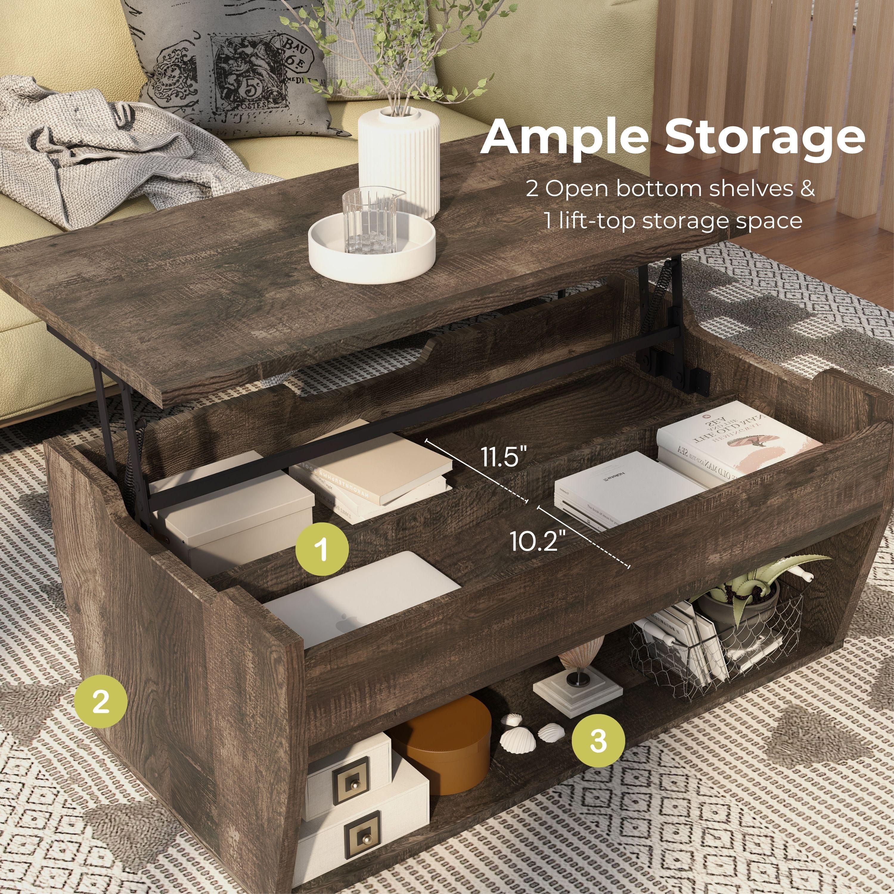 Furniture of America Rere Rustic 41-inch Wood Lift-top Coffee Table by  Reclaimed Oak Reclaimed,Oak Finish