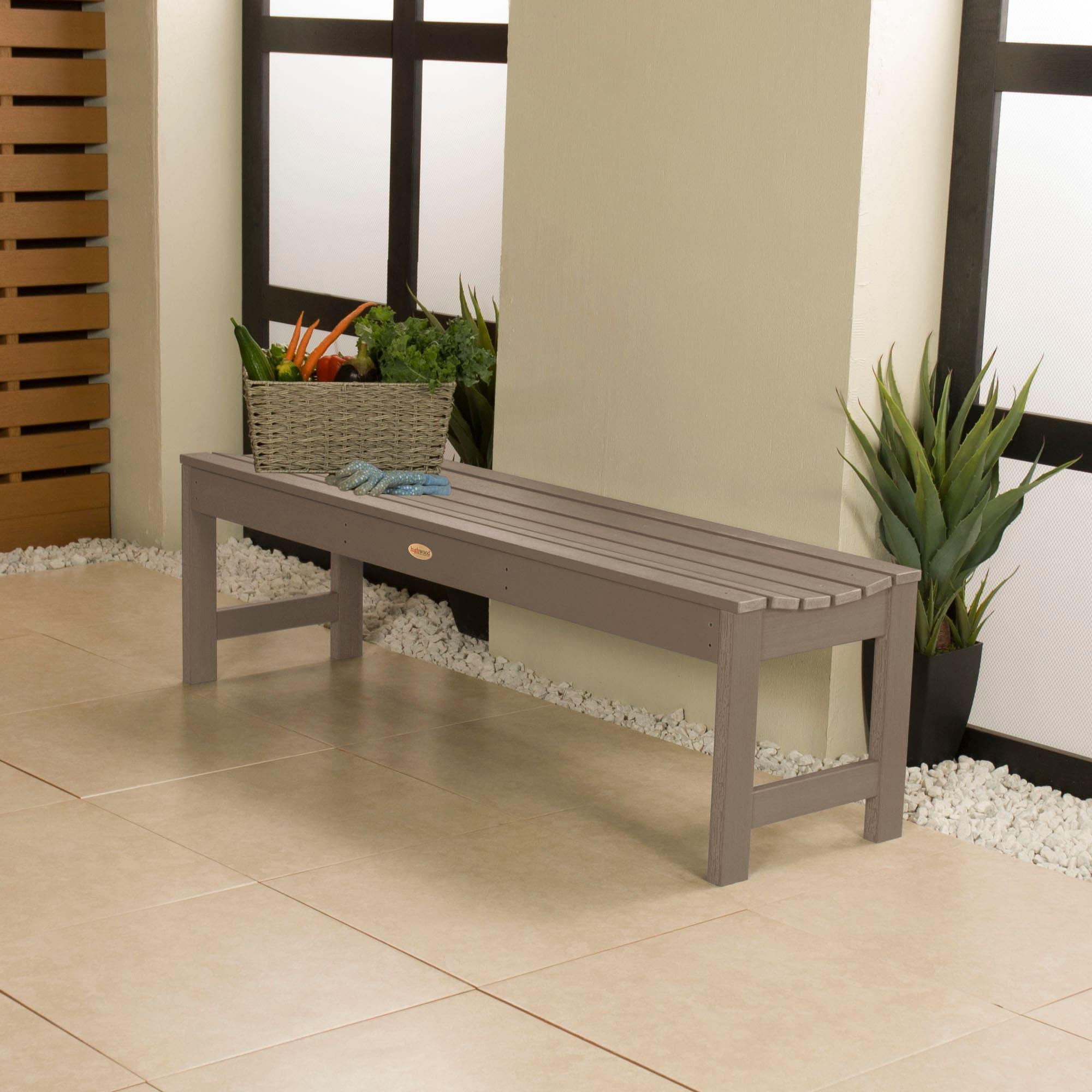 highwood Eco-Friendly Lehigh 5-Foot Outdoor Picnic Bench Woodland Brown